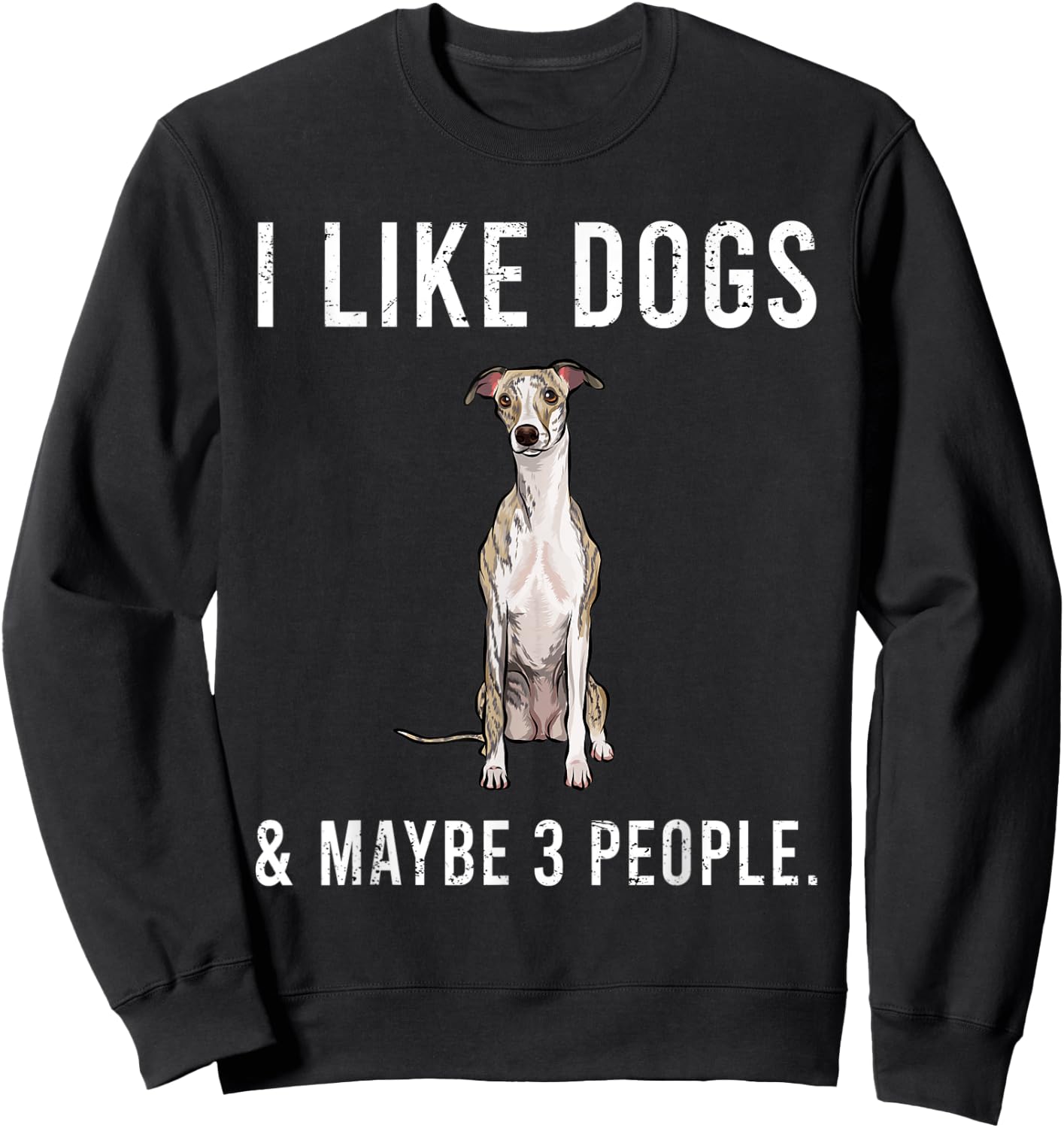 Funny I Like Whippet Dogs And Maybe 3 People Sweatshirt - Sweatshirt | Black