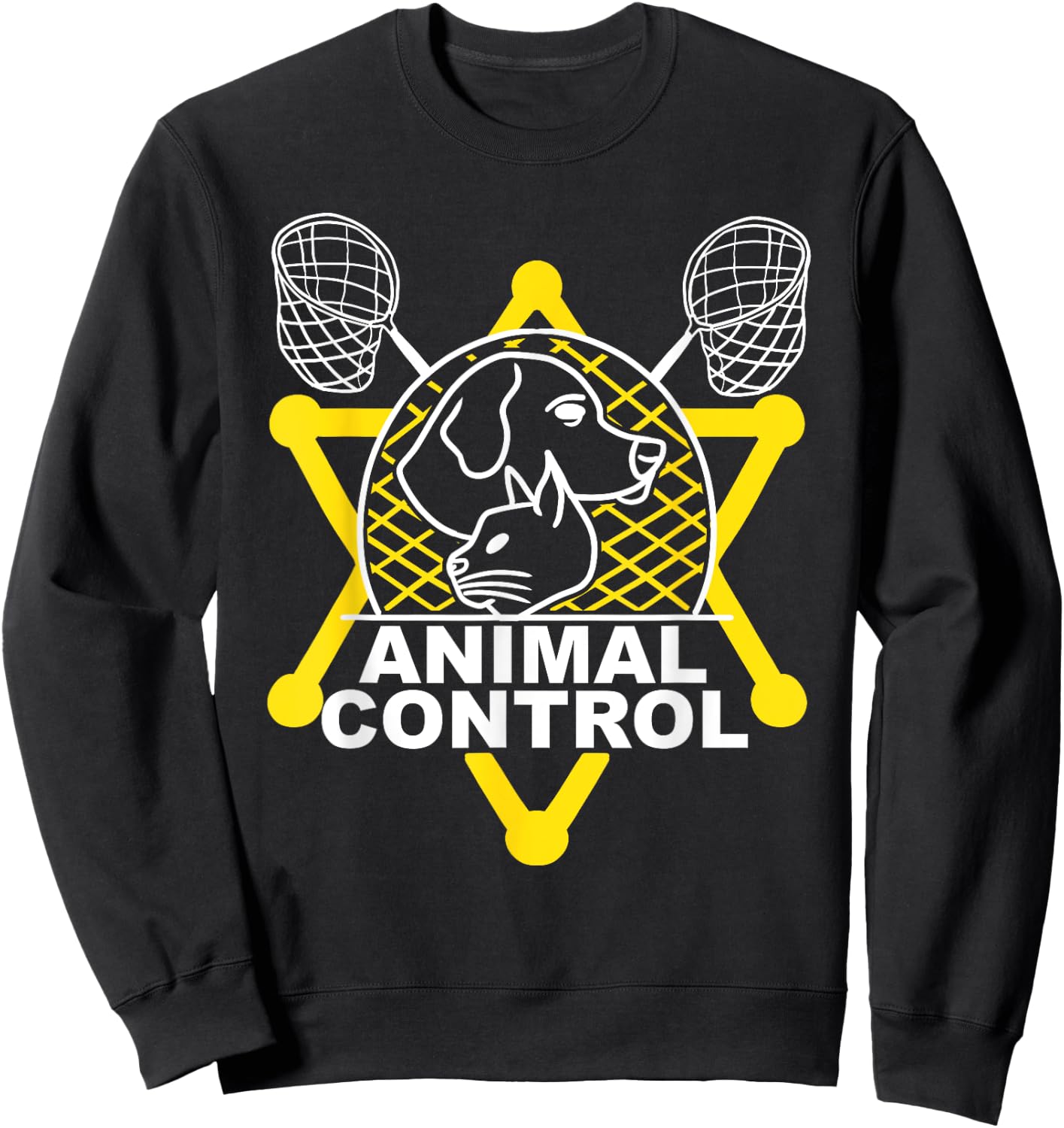 Animal Control Officer Catcher Cats Dogs Funny Sweatshirt - Sweatshirt | Black