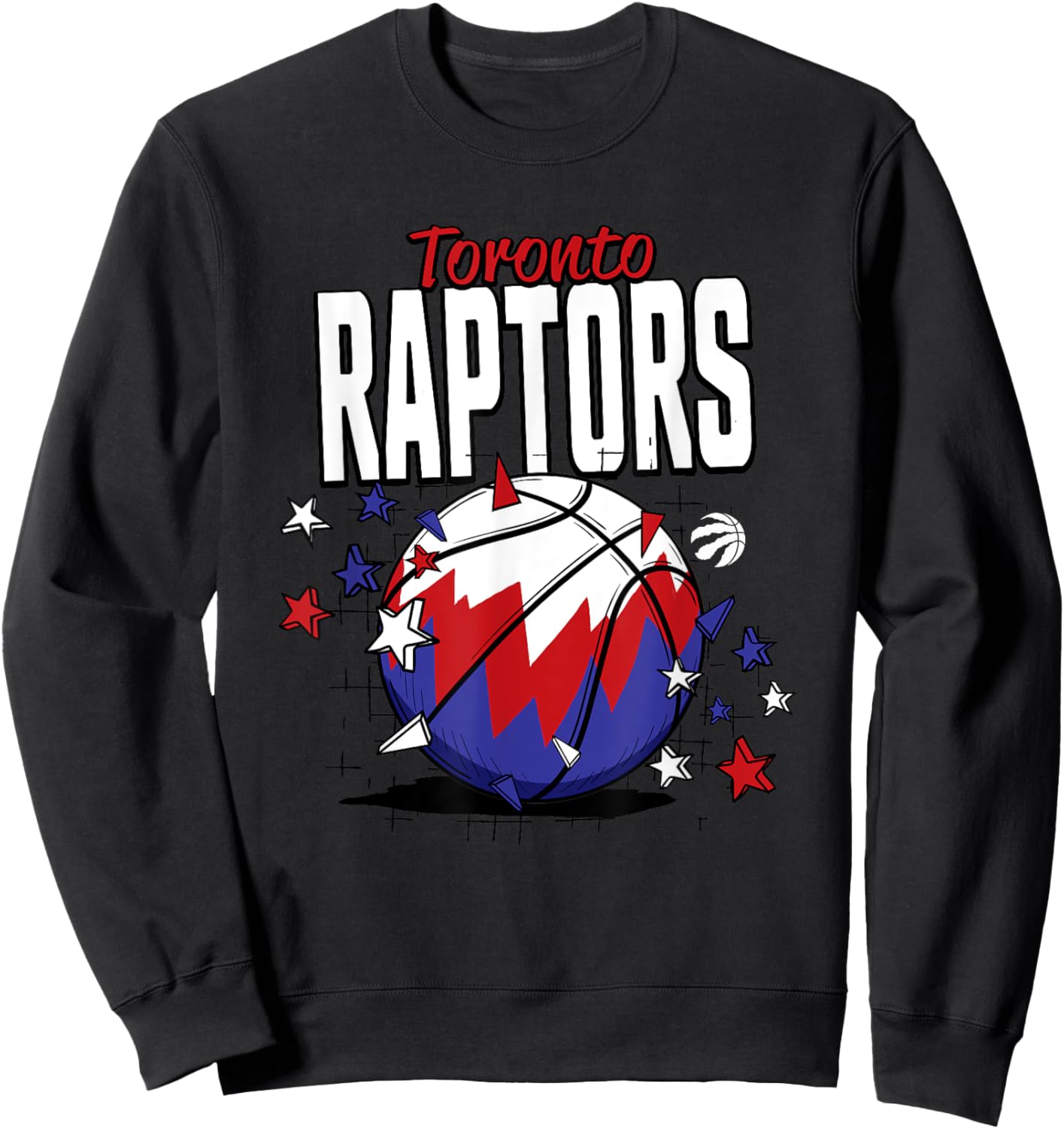 NBA Toronto Raptors Basketball Doodle Stars Sweatshirt - Sweatshirt | Black