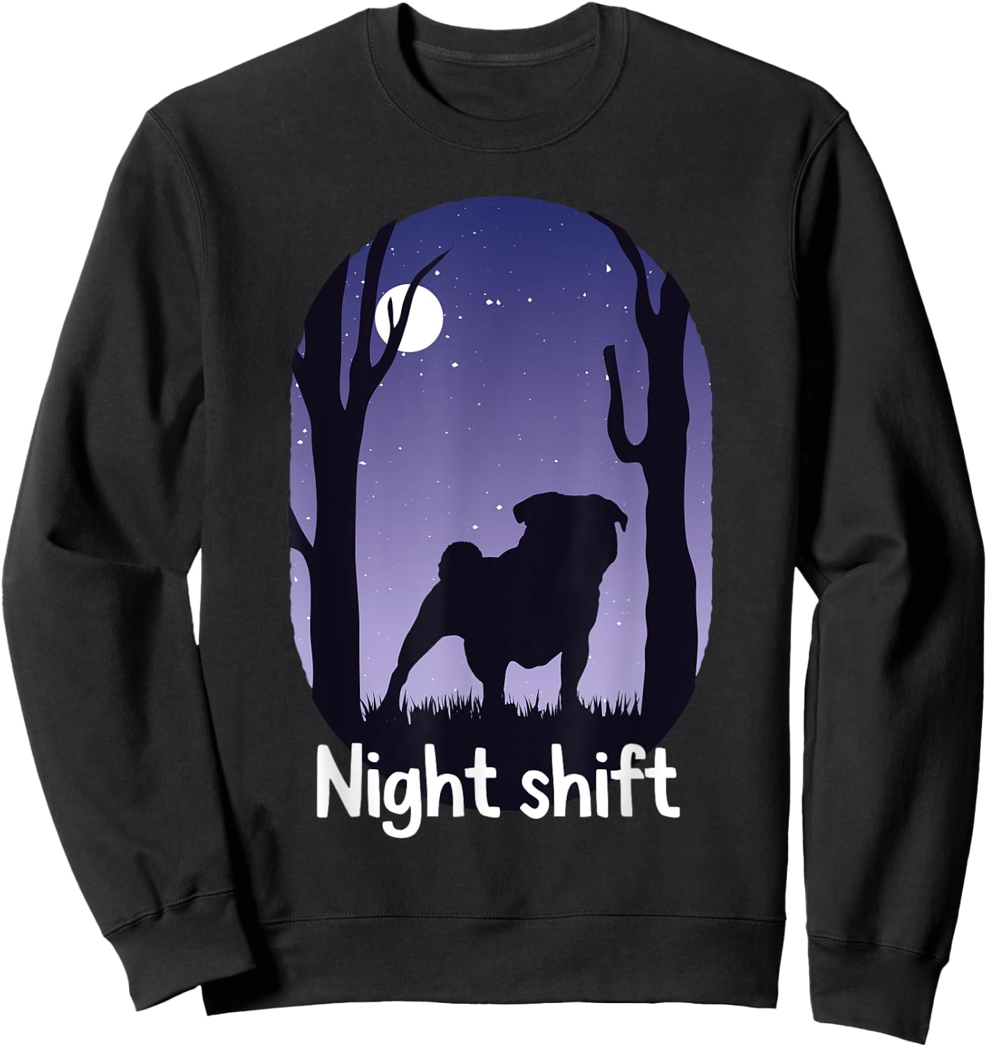 Pug Puggie-Dog Sweatshirt - Sweatshirt | Black