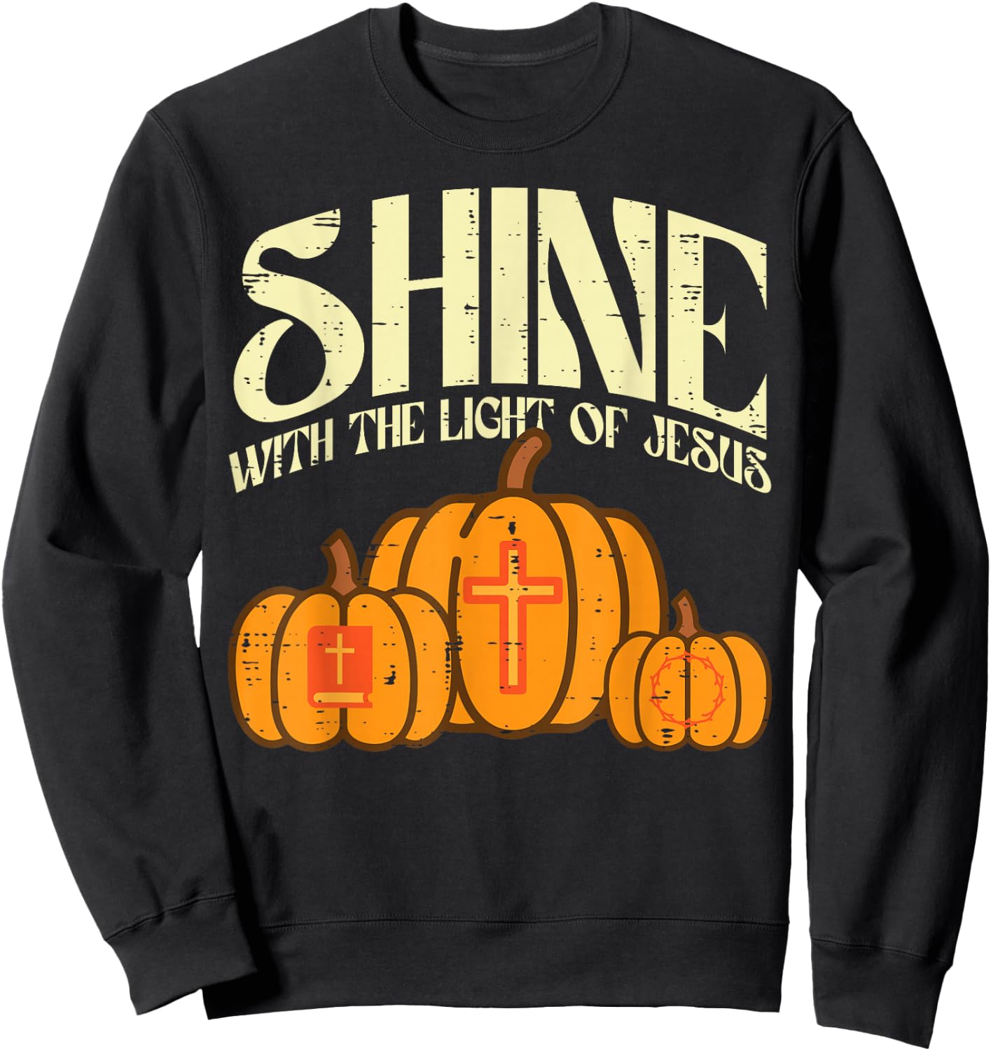 Halloween Shine Light Jesus Costume Christian Men Women Kids Sweatshirt - Sweatshirt | Black
