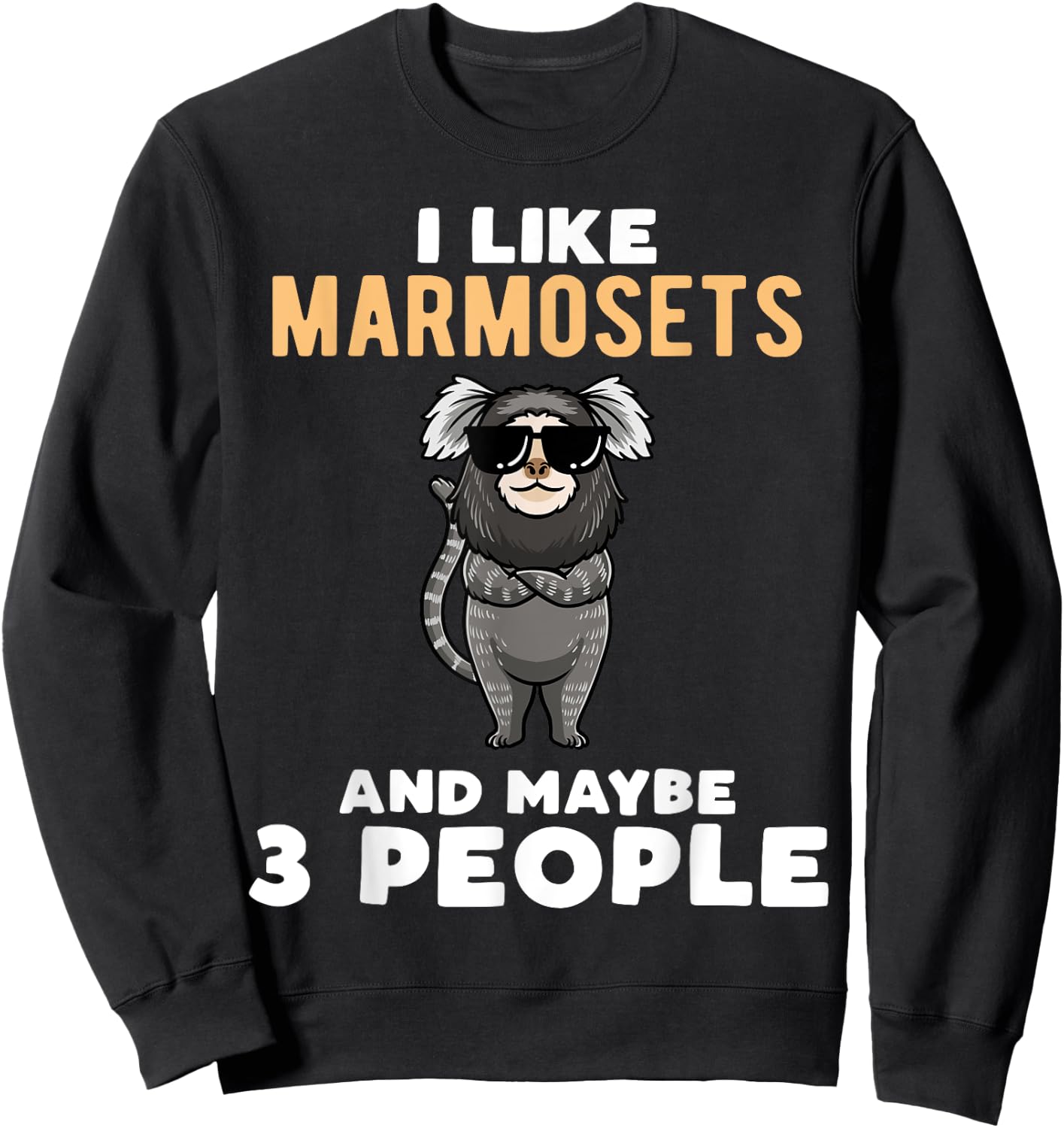 Marmoset Monkey Sweatshirt - Sweatshirt | Black