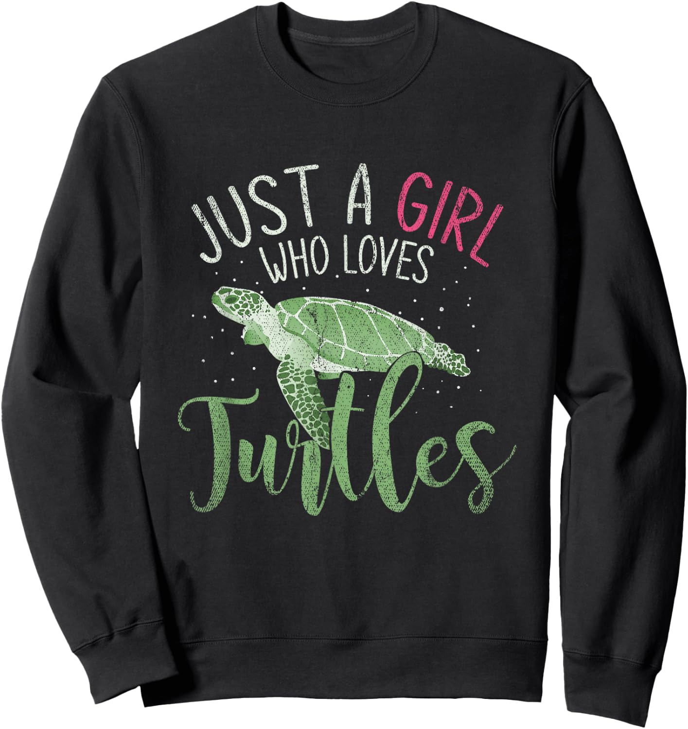 Sea Turtle Ocean Animal Women Girls Kids Gift Turtle Sweatshirt - Sweatshirt | Black
