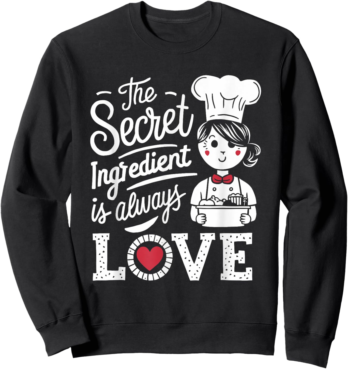 School Lunch Lady School Worker Cafeteria Lady Chef Cook Sweatshirt - Sweatshirt | Black