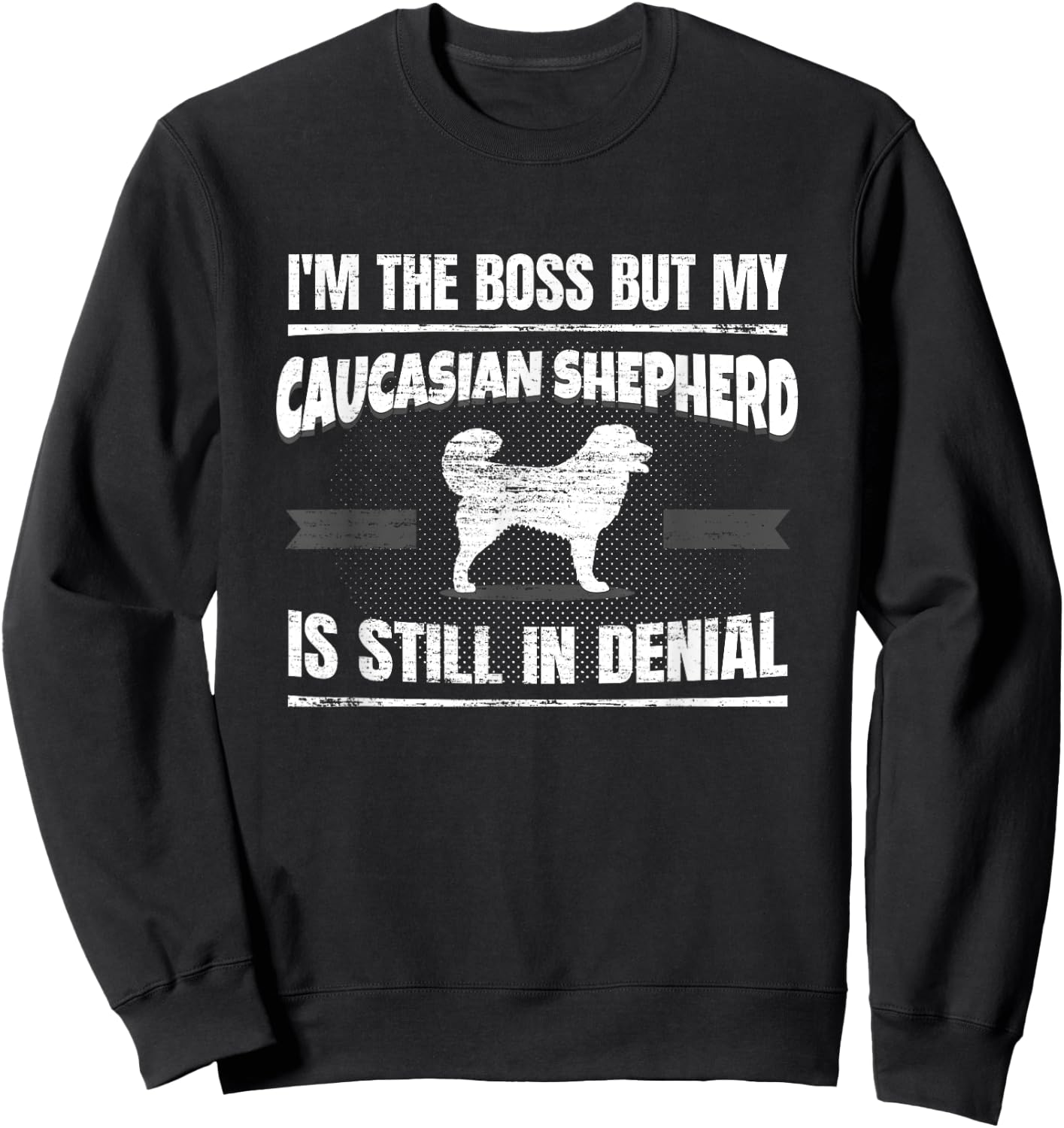 Caucasian Shepherd Dog Men Women Sweatshirt - Sweatshirt | Black