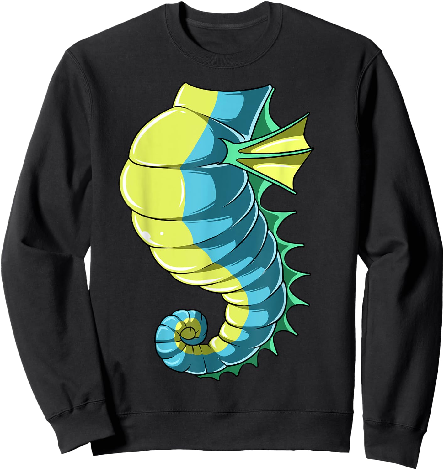 Seahorse Costume Seahorse Body Headless Seahorse Costume Sweatshirt - Sweatshirt | Black