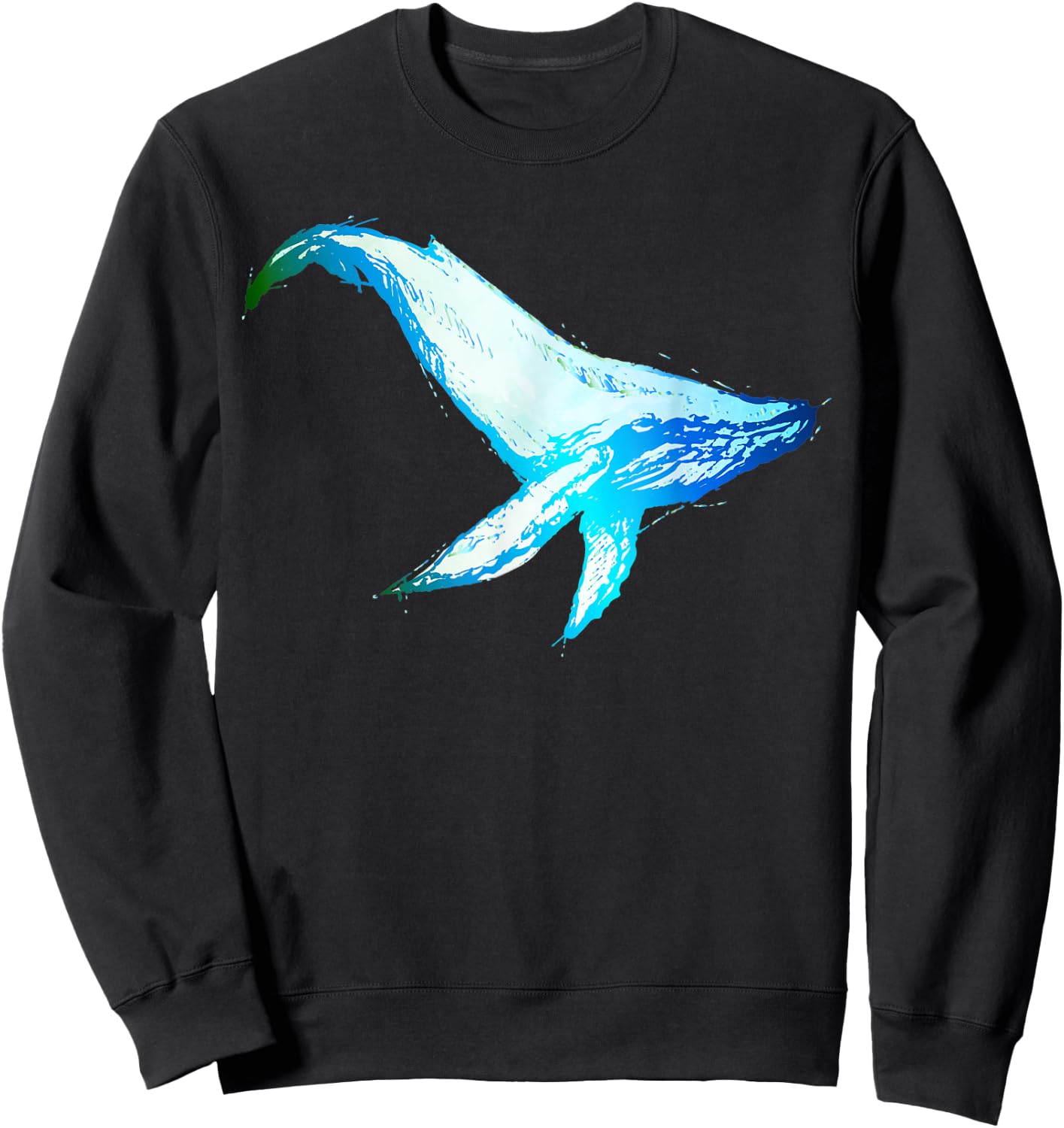 Sea Creature Kids Humpback Whale Kids Men Women Sweatshirt - Sweatshirt | Black
