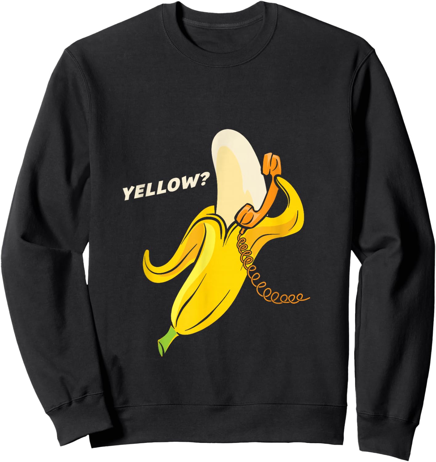 Healthy - Banana Yellow Phone Vegan - Market Sweatshirt - Sweatshirt | Black