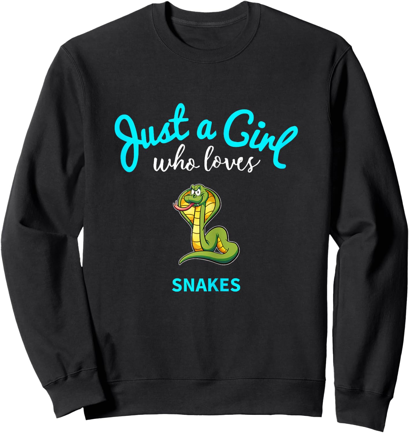 Snake Shirt for Girls | Children's Snake Sweatshirt - Sweatshirt | Black