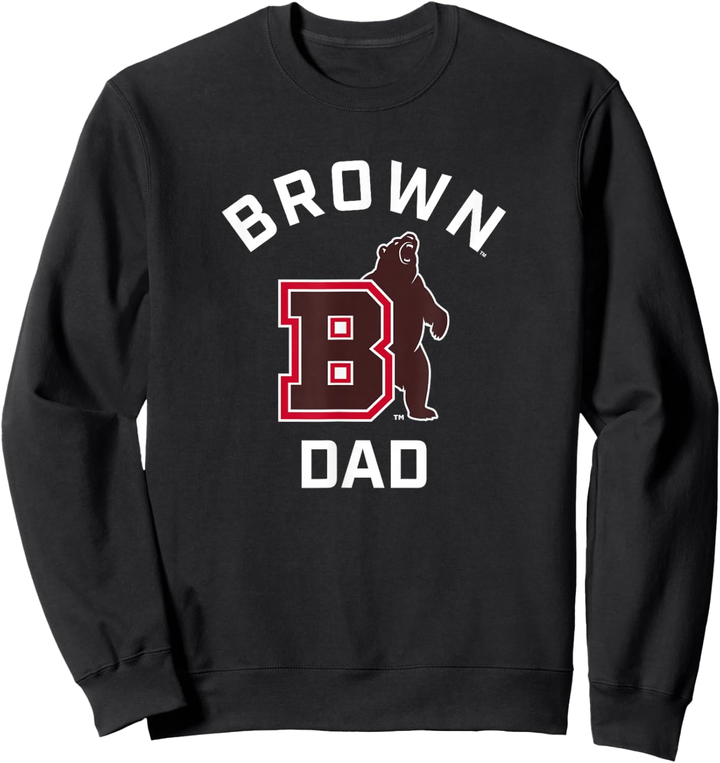 Brown University Bears Arched Dad Sweatshirt - Sweatshirt | Black