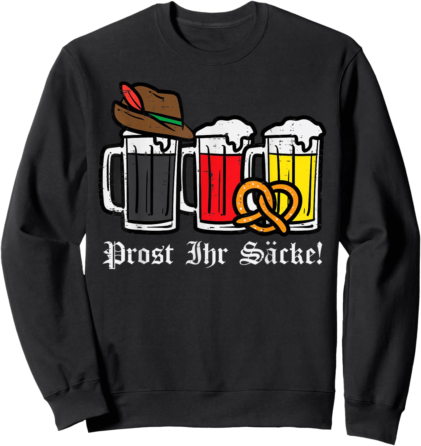 Oktoberfest Prost Ihr Sacke German Costume Men Women Kids Sweatshirt - Sweatshirt | Black