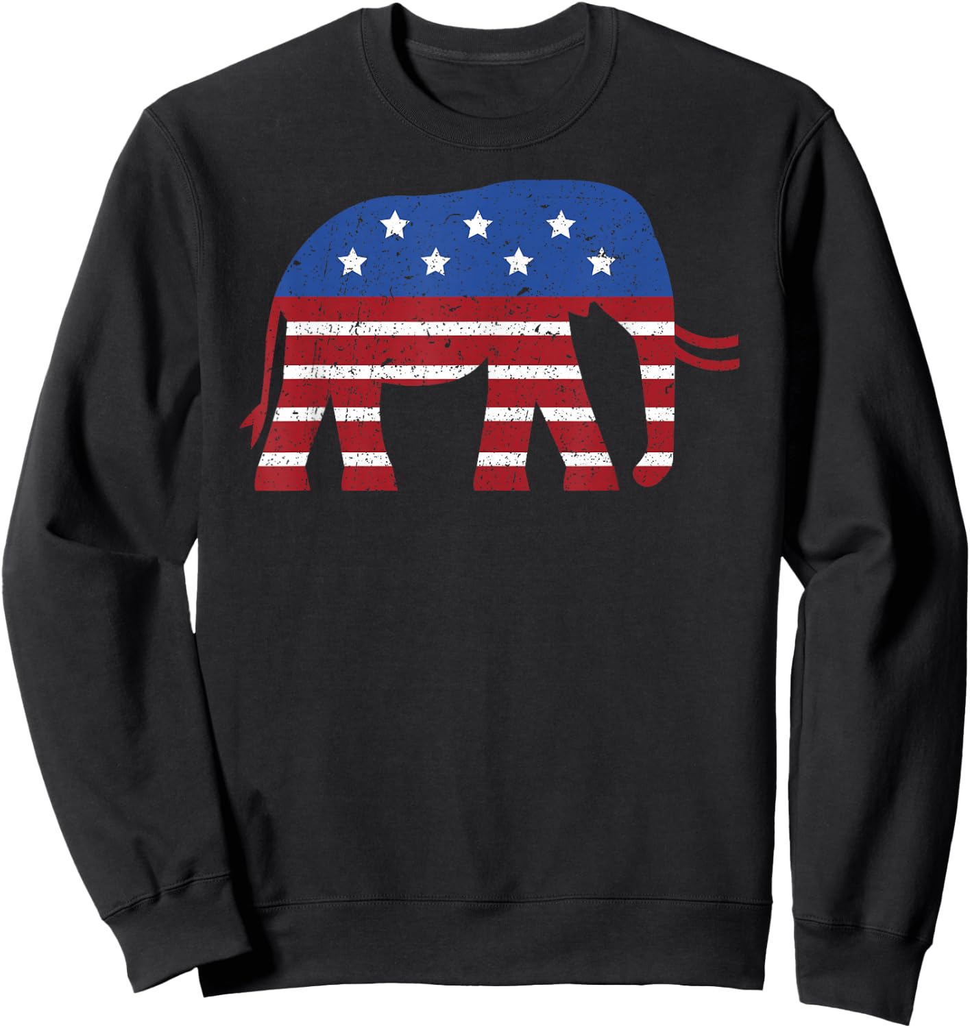 Retro Republican Party Elephant Symbol Sweatshirt - Sweatshirt | Black