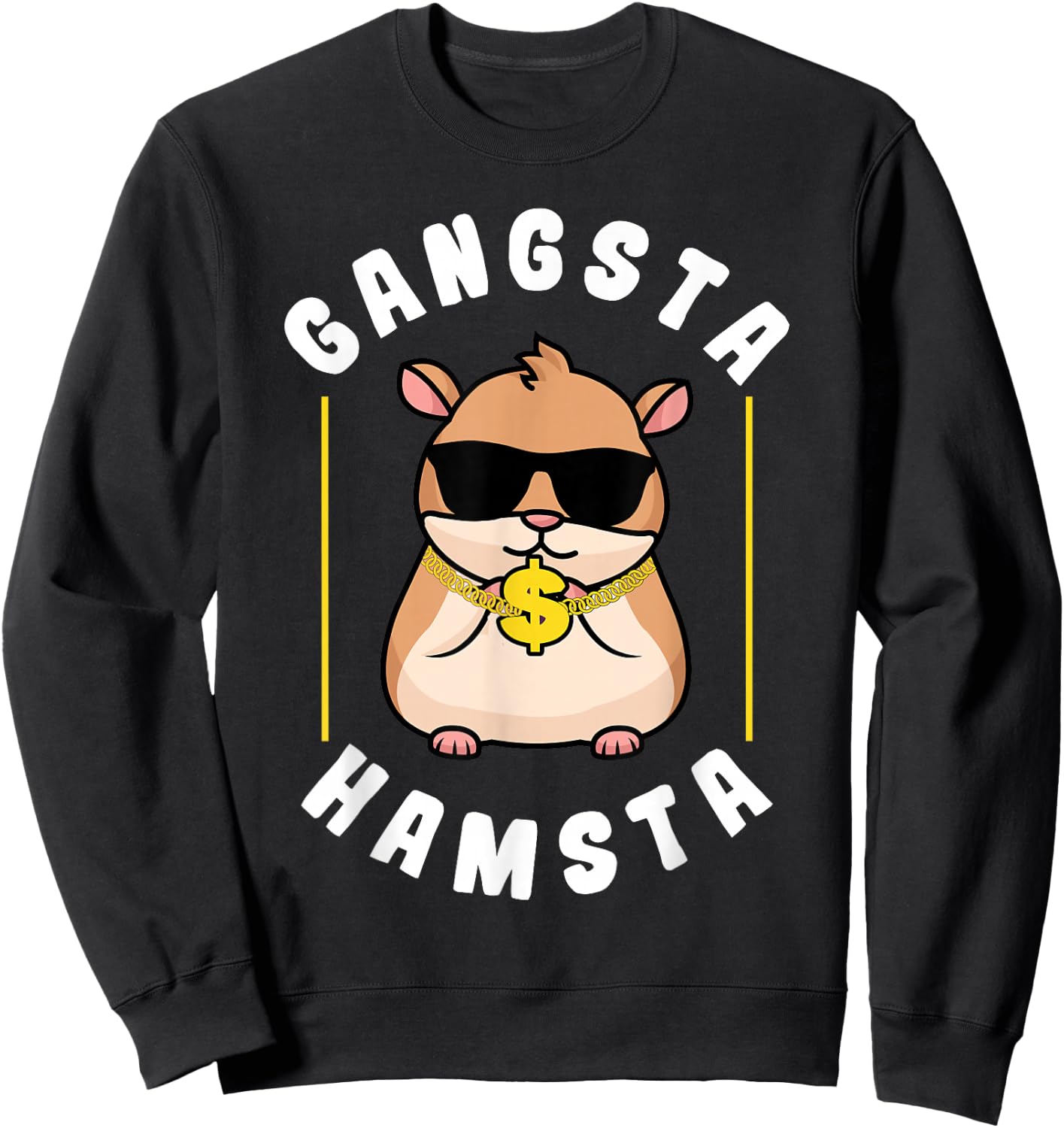 Hamster Gangsta Hamsta Sunglasses Sweatshirt - Sweatshirt | Black