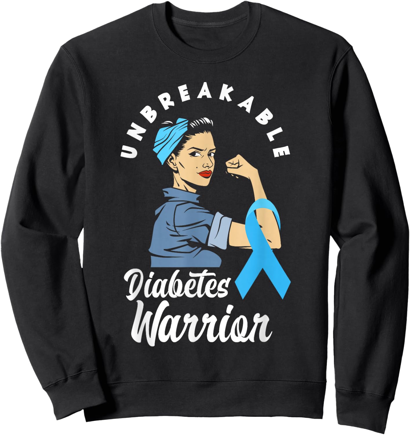Diabetes Warrior Diabetic T1D Diabetes Awareness Sweatshirt - Sweatshirt | Black