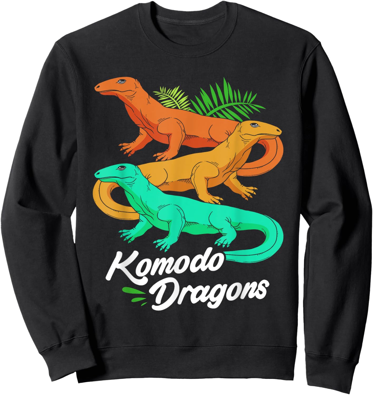 Reptiles Lizards Team Komodo Dragons Sweatshirt - Sweatshirt | Black