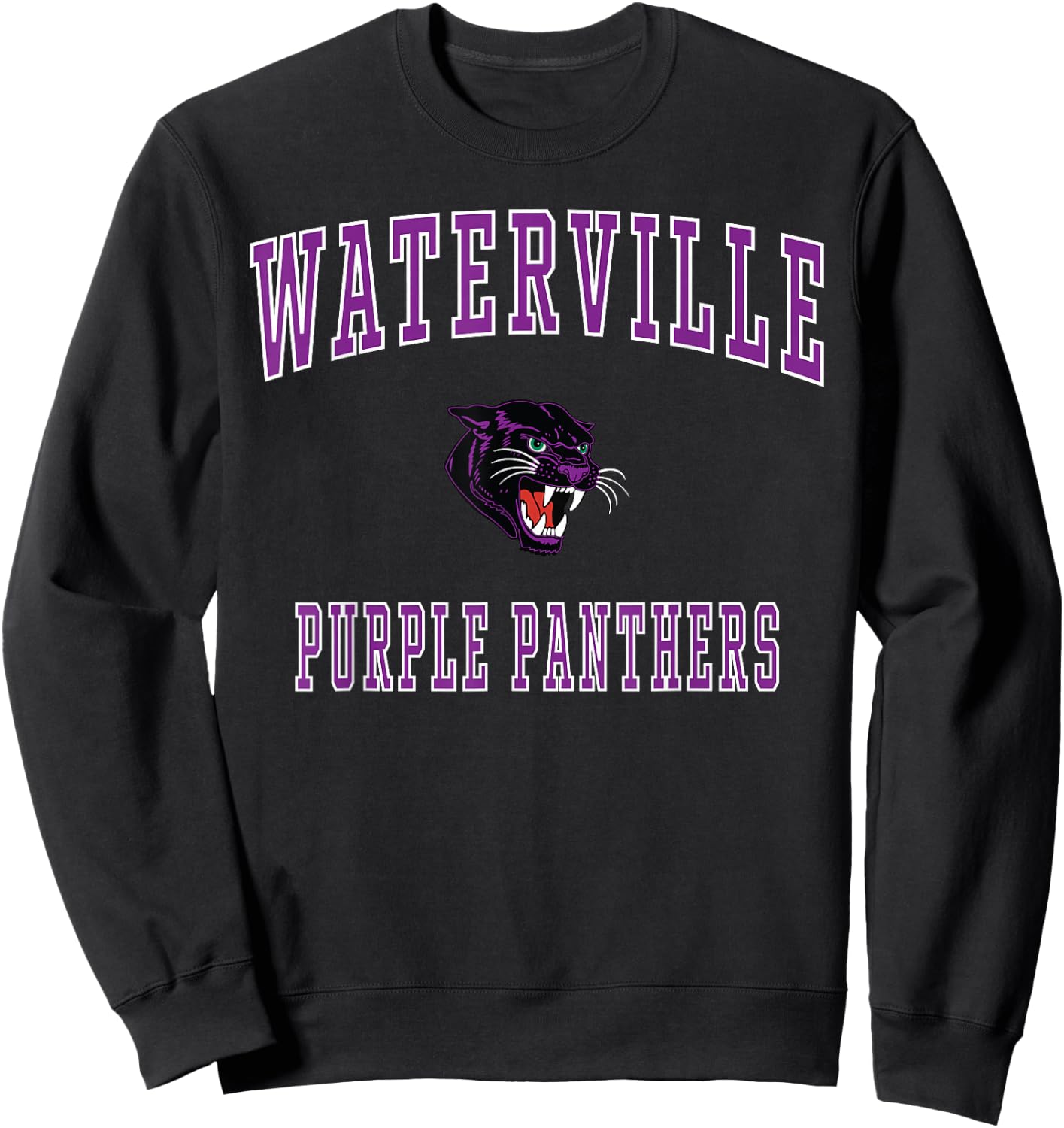 Waterville High School Purple Panthers Sweatshirt - Sweatshirt | Black