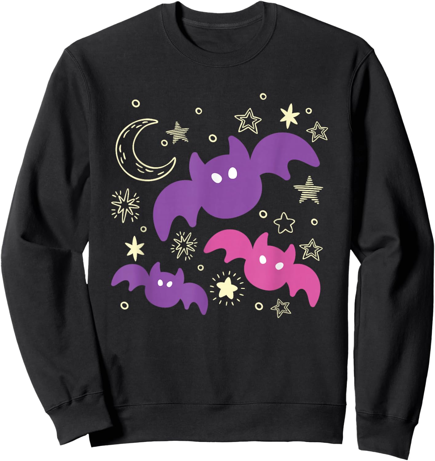 Toddlers Gift Cute Bat Halloween Sweatshirt - Sweatshirt | Black