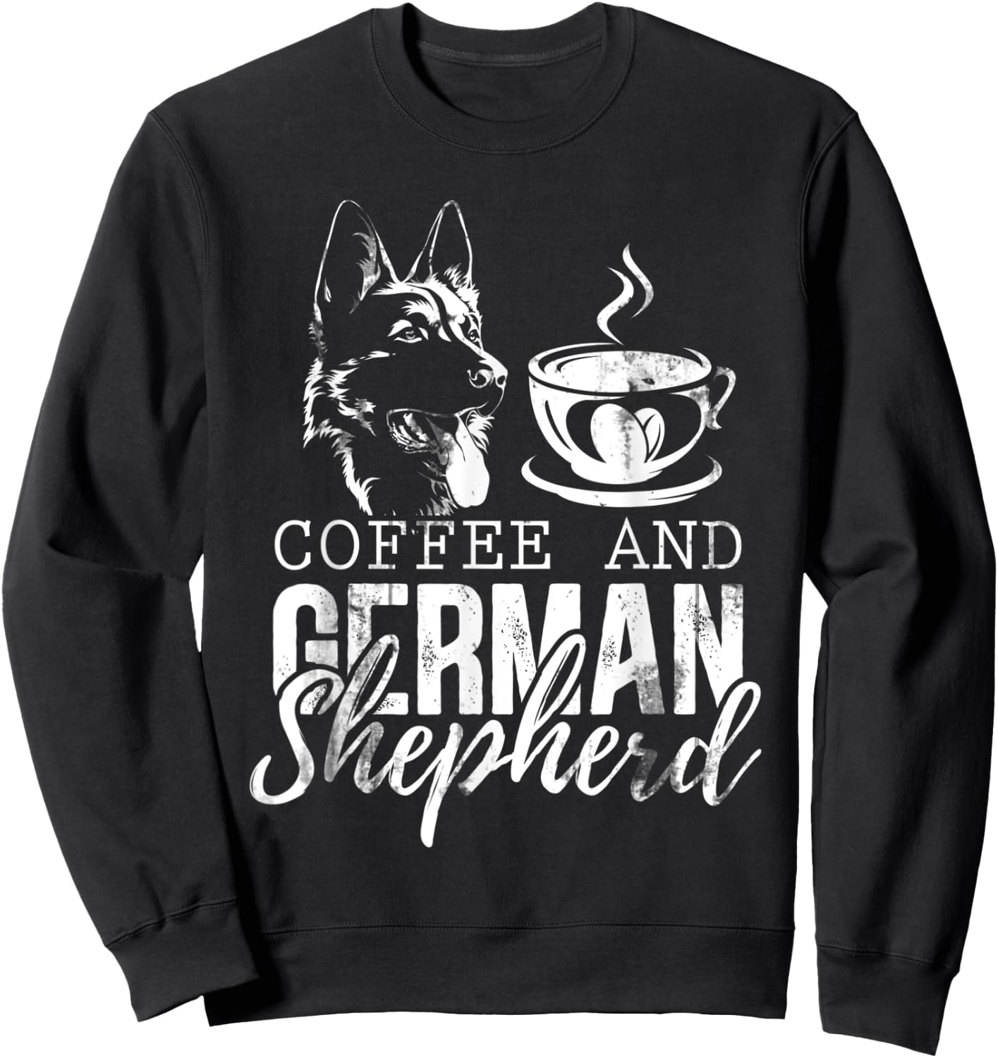 Barista Coffee Lover German Shepherd Sweatshirt - Sweatshirt | Black