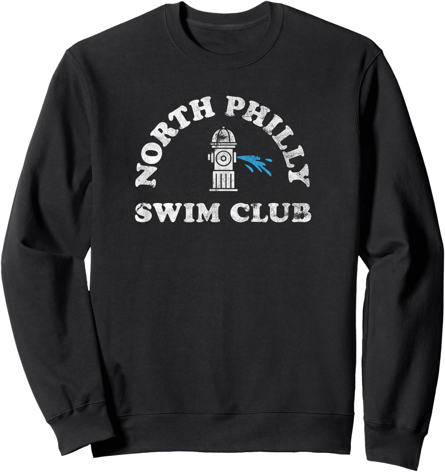 North Philly Swim Club Funny Philadelphia Hood Urban 215 Sweatshirt - Sweatshirt | Black