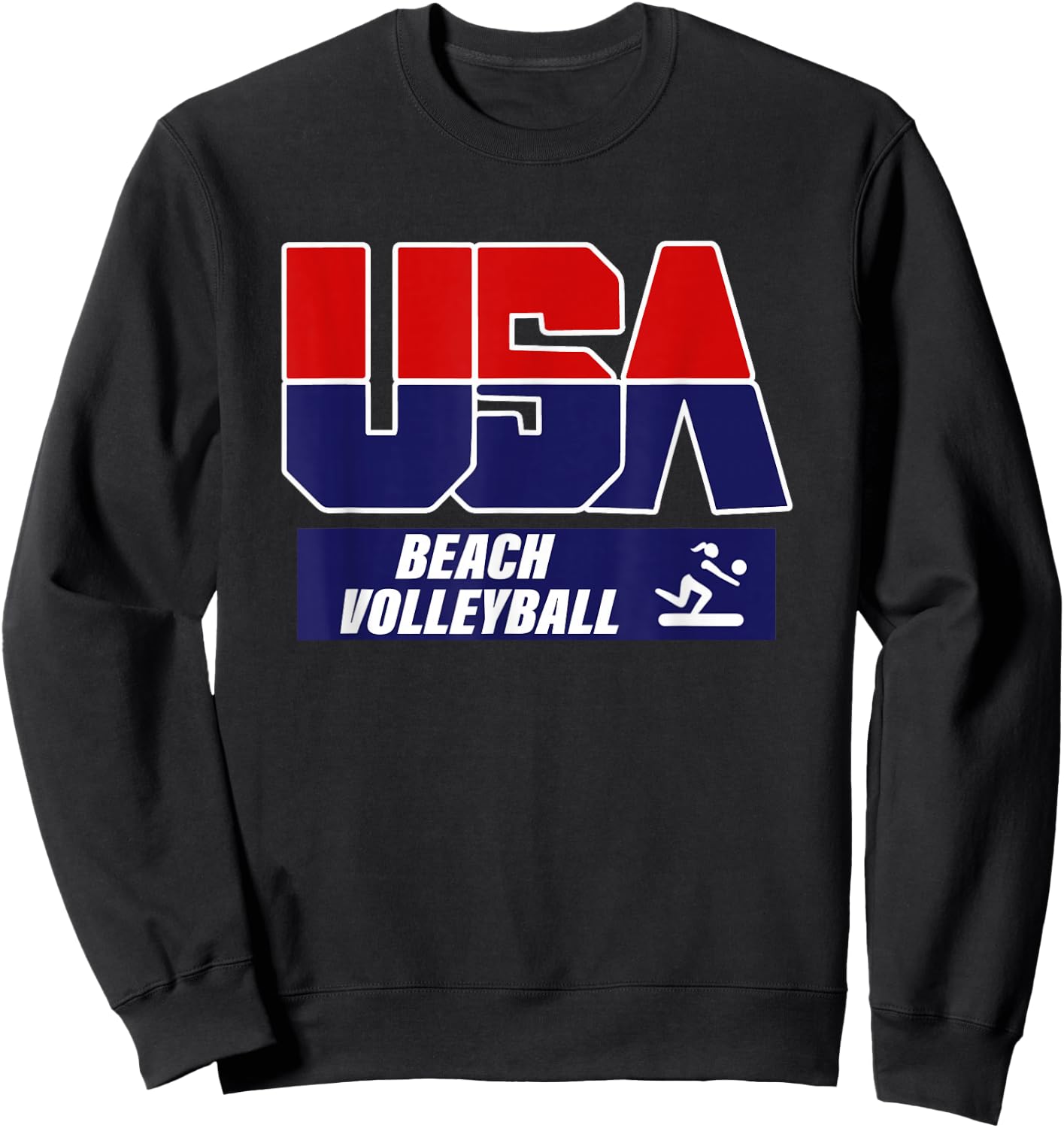 Beach Volleyball 2021 USA Sweatshirt - Sweatshirt | Black