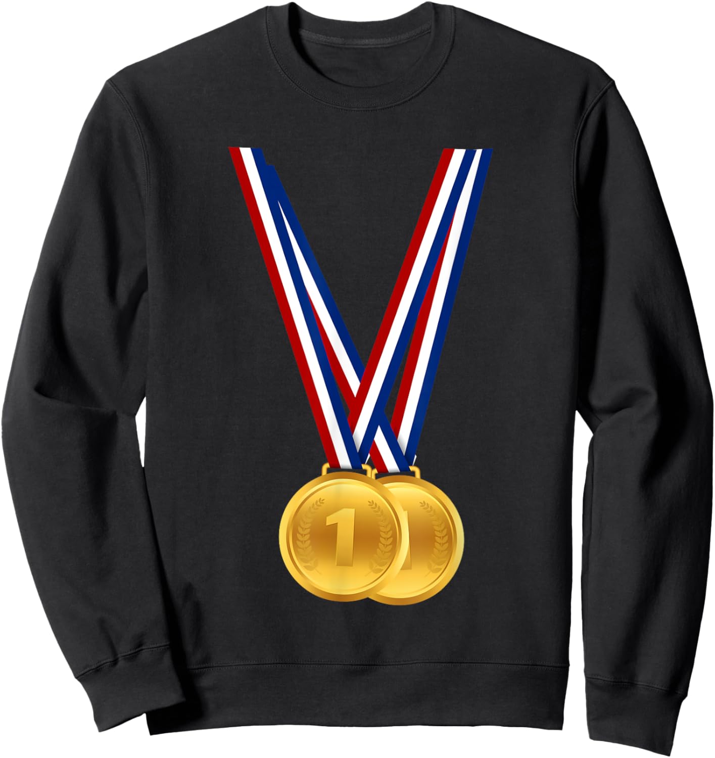 Gold Medals Funny Winners And Champions Gift Birthday Sweatshirt - Sweatshirt | Black