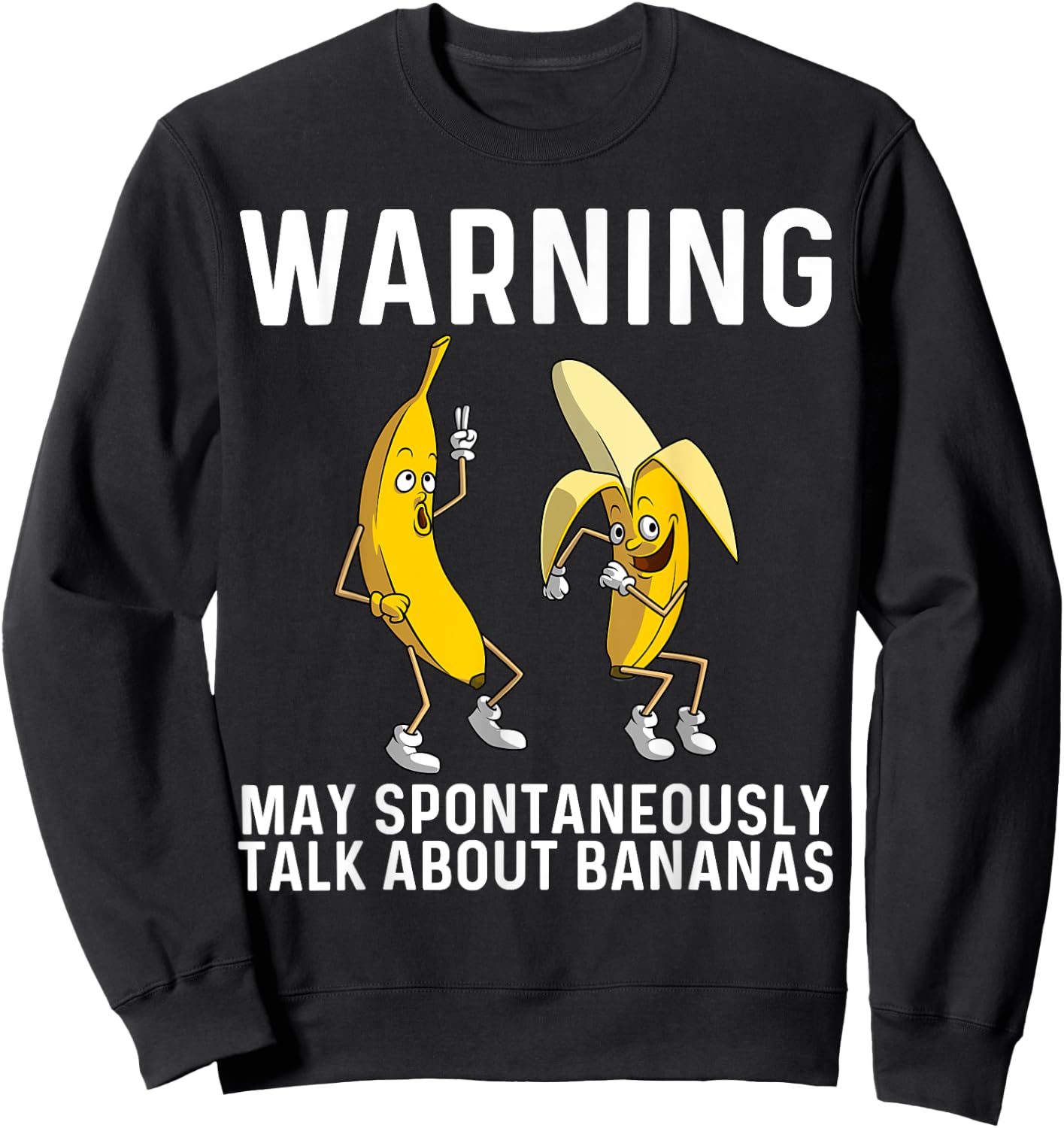 Banana Gift Women Boys Girls Kids Banana Fruit Lover Small Sweatshirt - Sweatshirt | Black