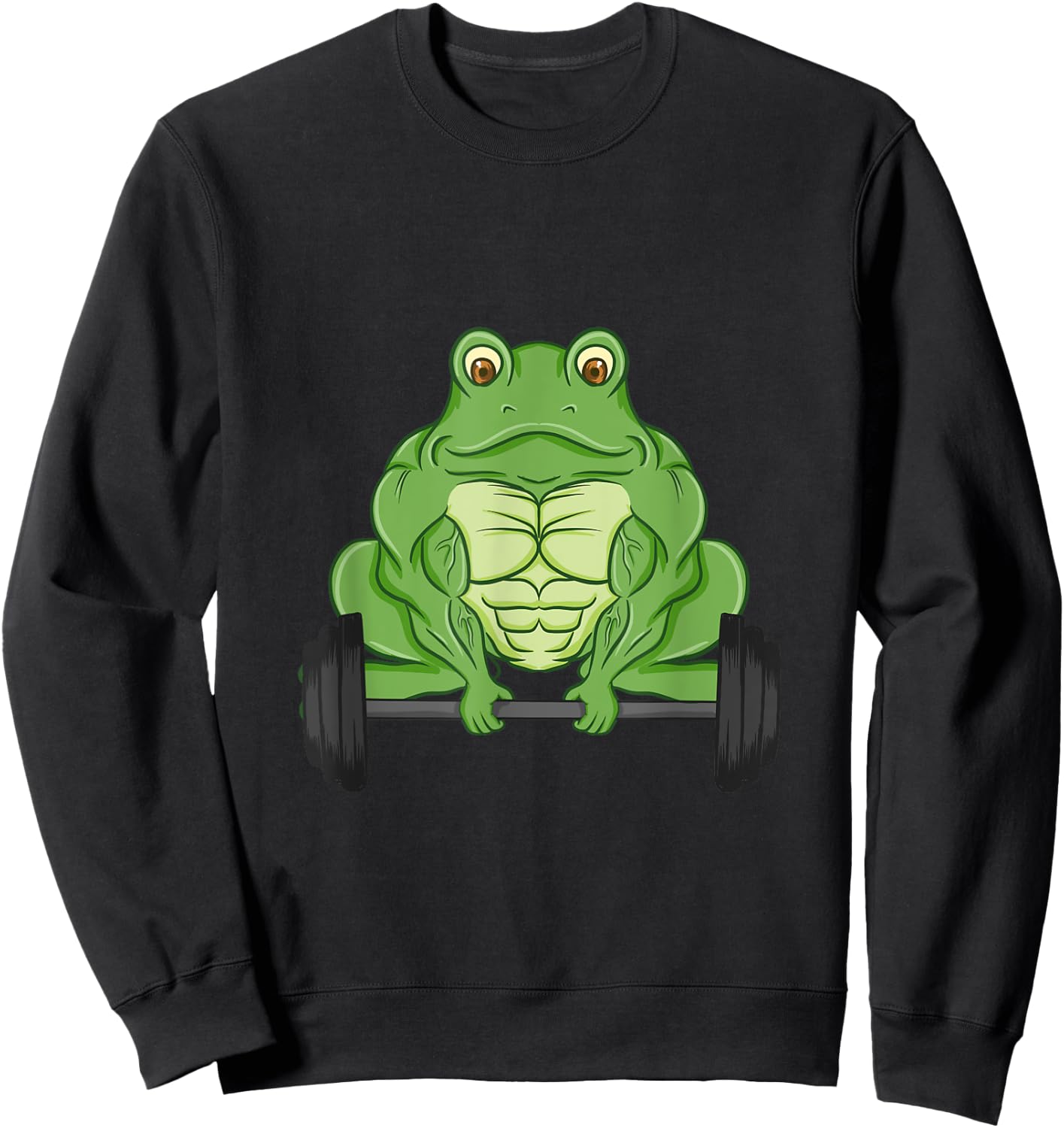 Frog Fitness Muscles Workout Weight for Gym Lovers Sweatshirt - Sweatshirt | Black