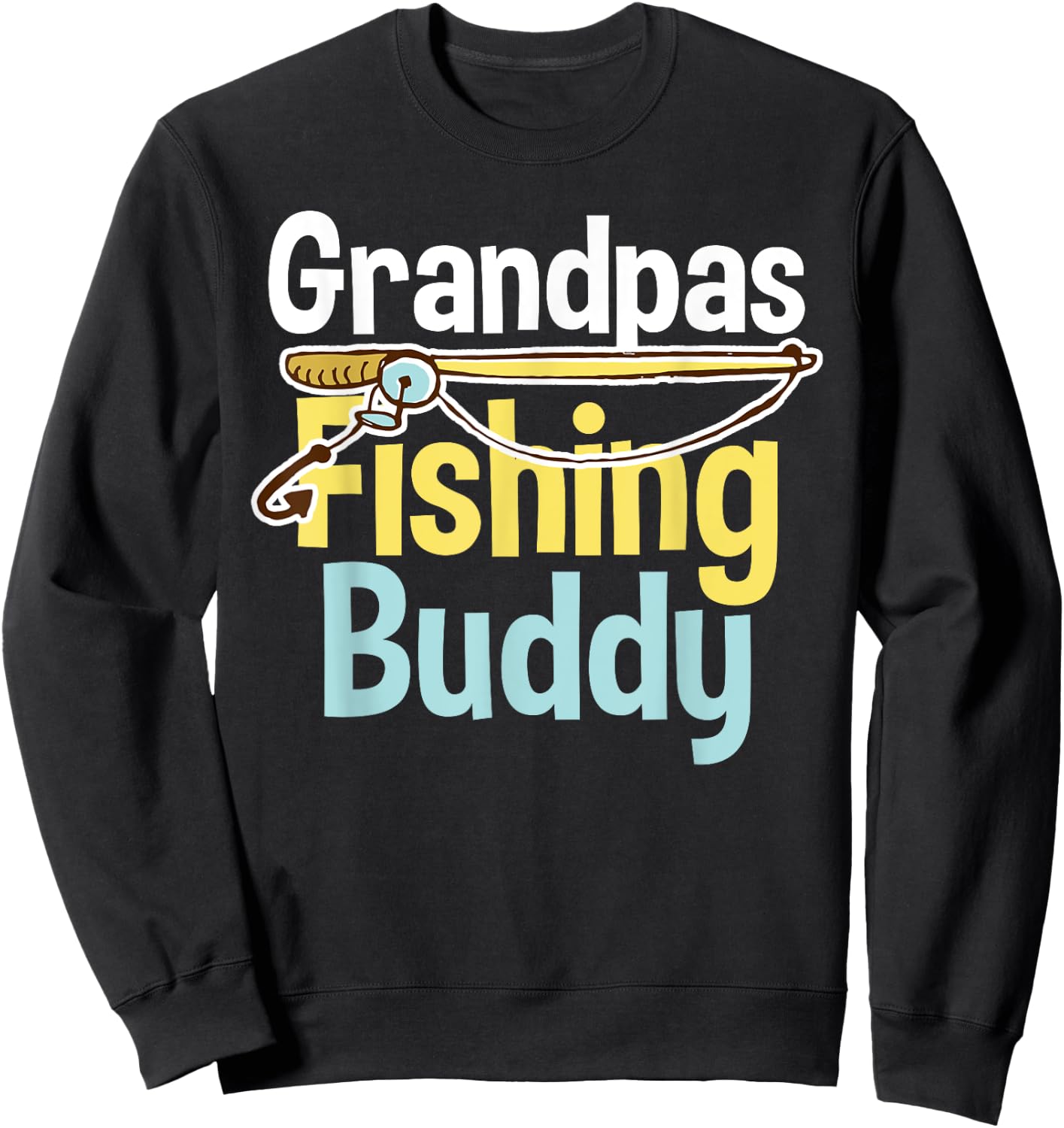 Kids Grandpa's Fishing Buddy - Fishing Sweatshirt - Sweatshirt | Black