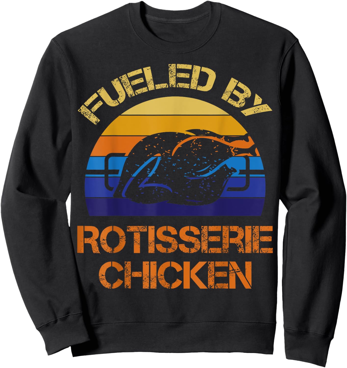 Rotisserie Chicken Vintage Apparel - Chickens Lover Design Sweatshirt - Sweatshirt | Black