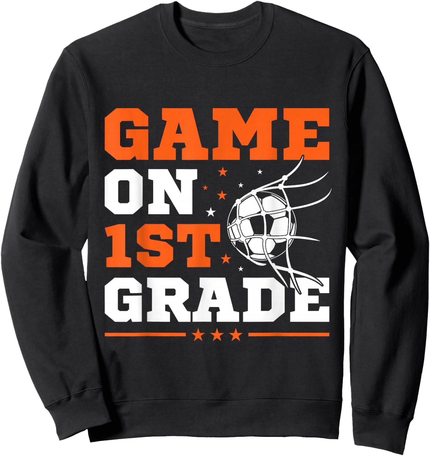 Soccer Game On 1st Grade Back To School Cute Sports Boys Sweatshirt - Sweatshirt | Black