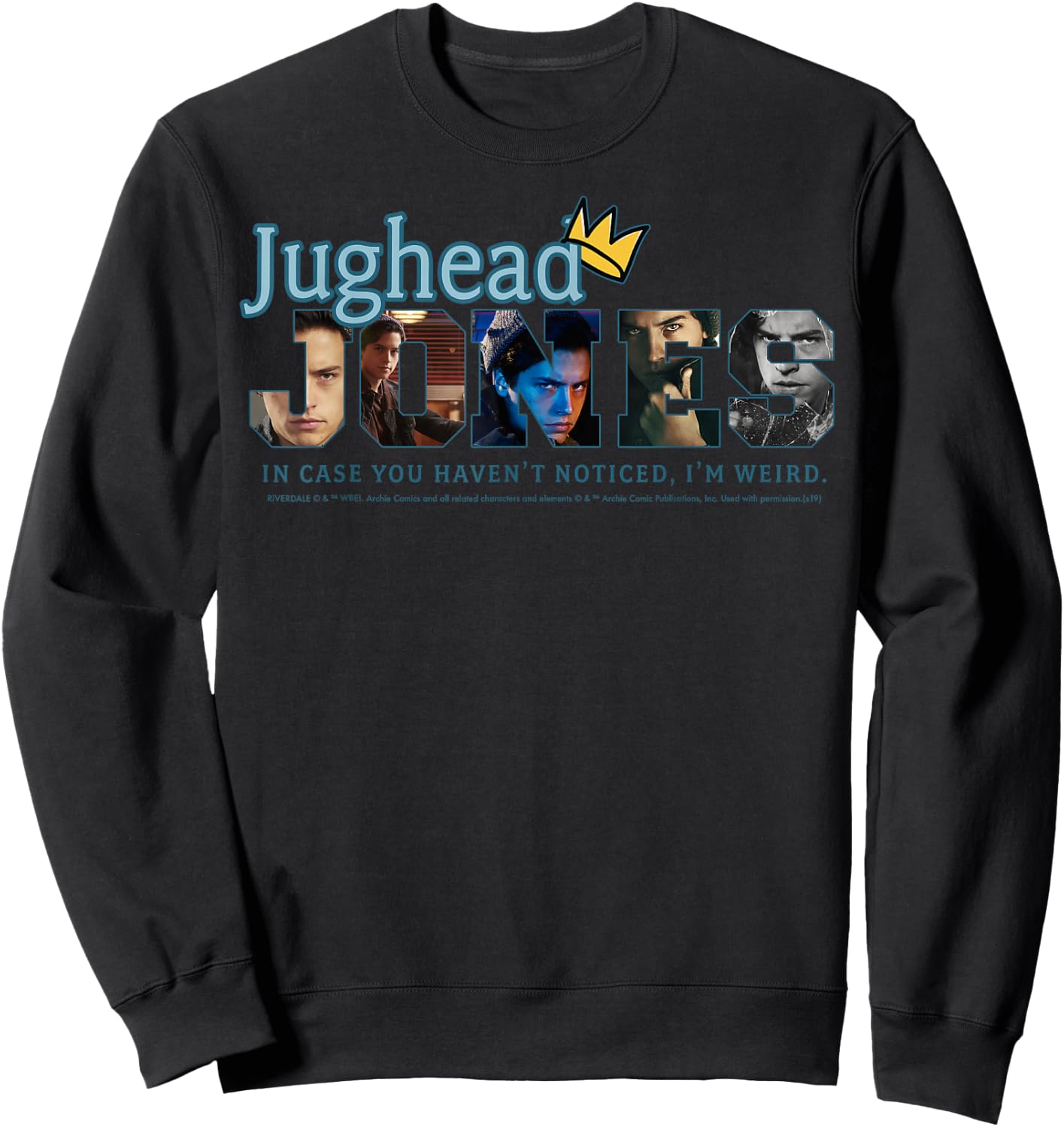 Riverdale Jughead Jones Portrait Text Fill Sweatshirt - Sweatshirt | Black