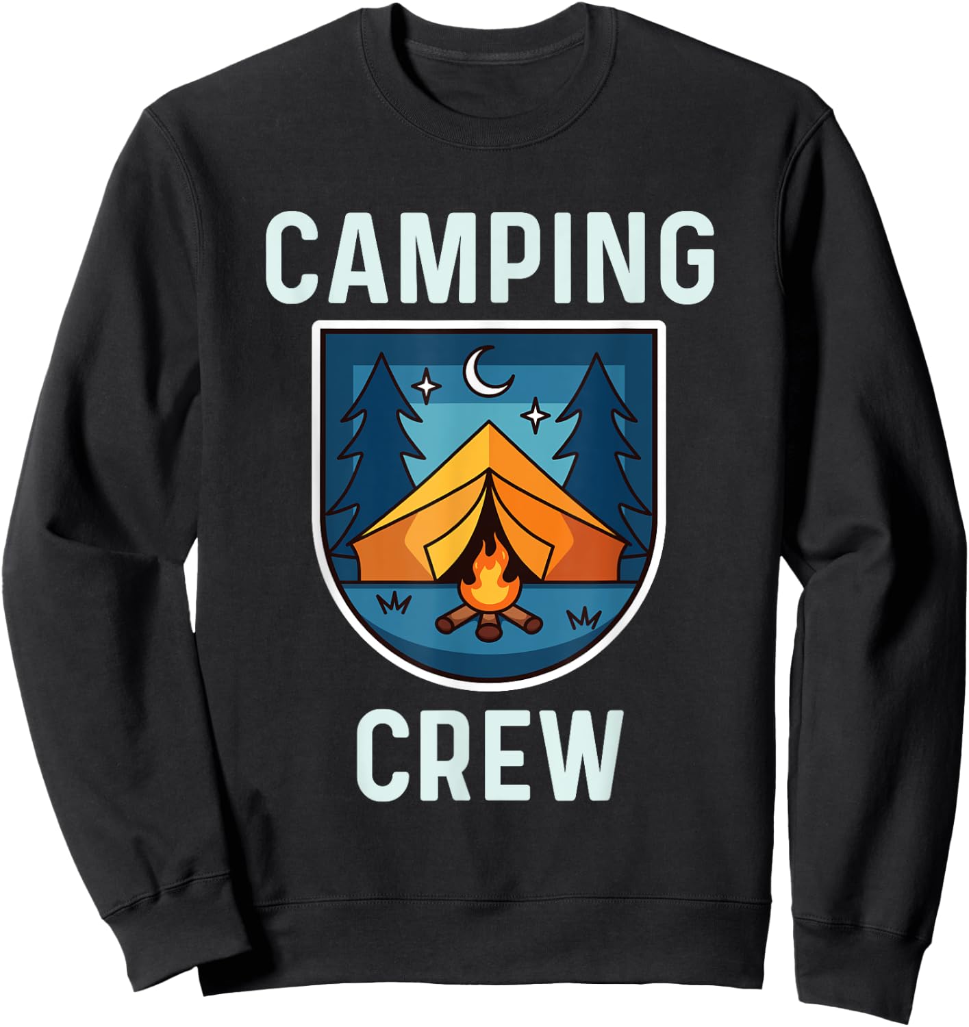 Camping Crew Shirt Family Camping Trip Matching Group Tent Sweatshirt - Sweatshirt | Black