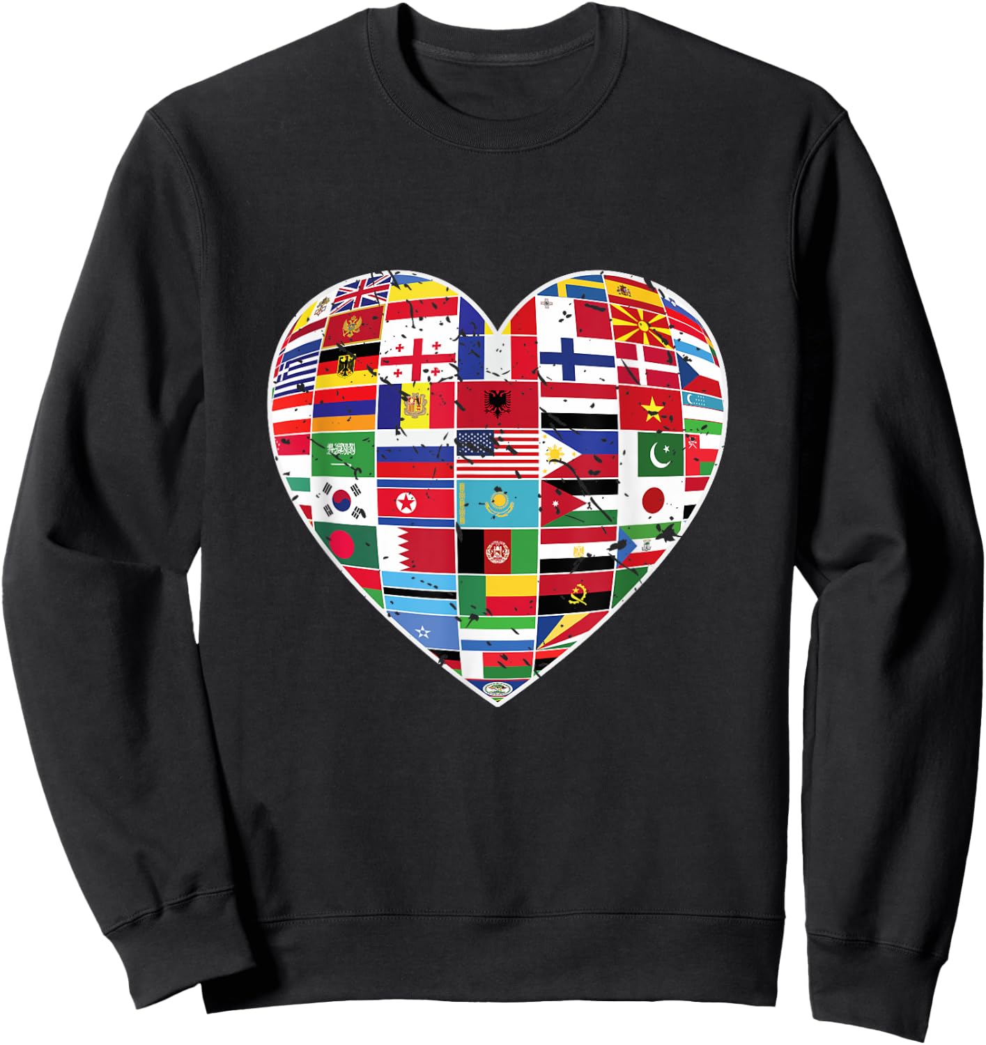 World Flags Earth Day Sweatshirt - Sweatshirt | Black