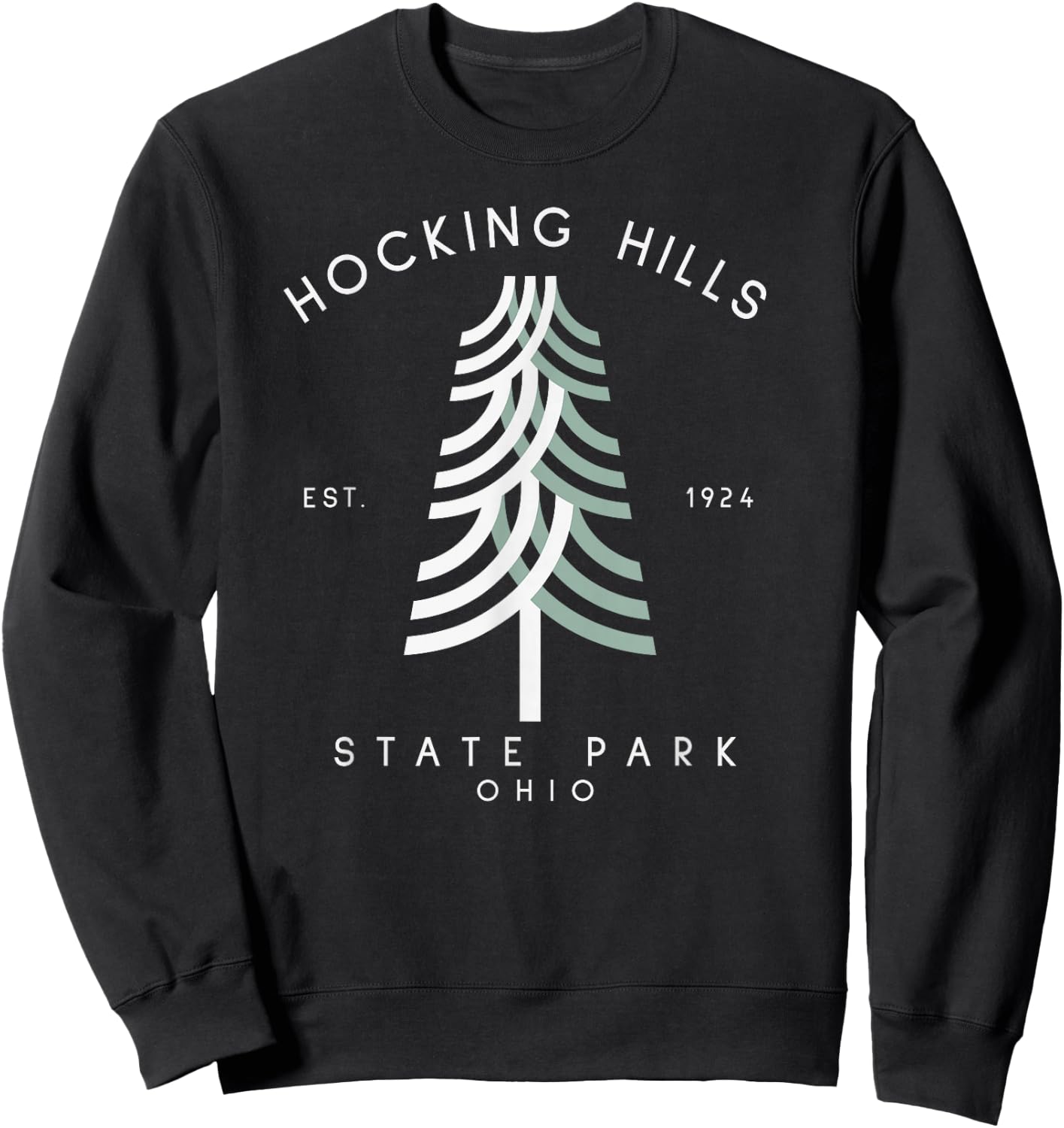 Hocking Hills Park Ohio tree Sweatshirt - Sweatshirt | Black