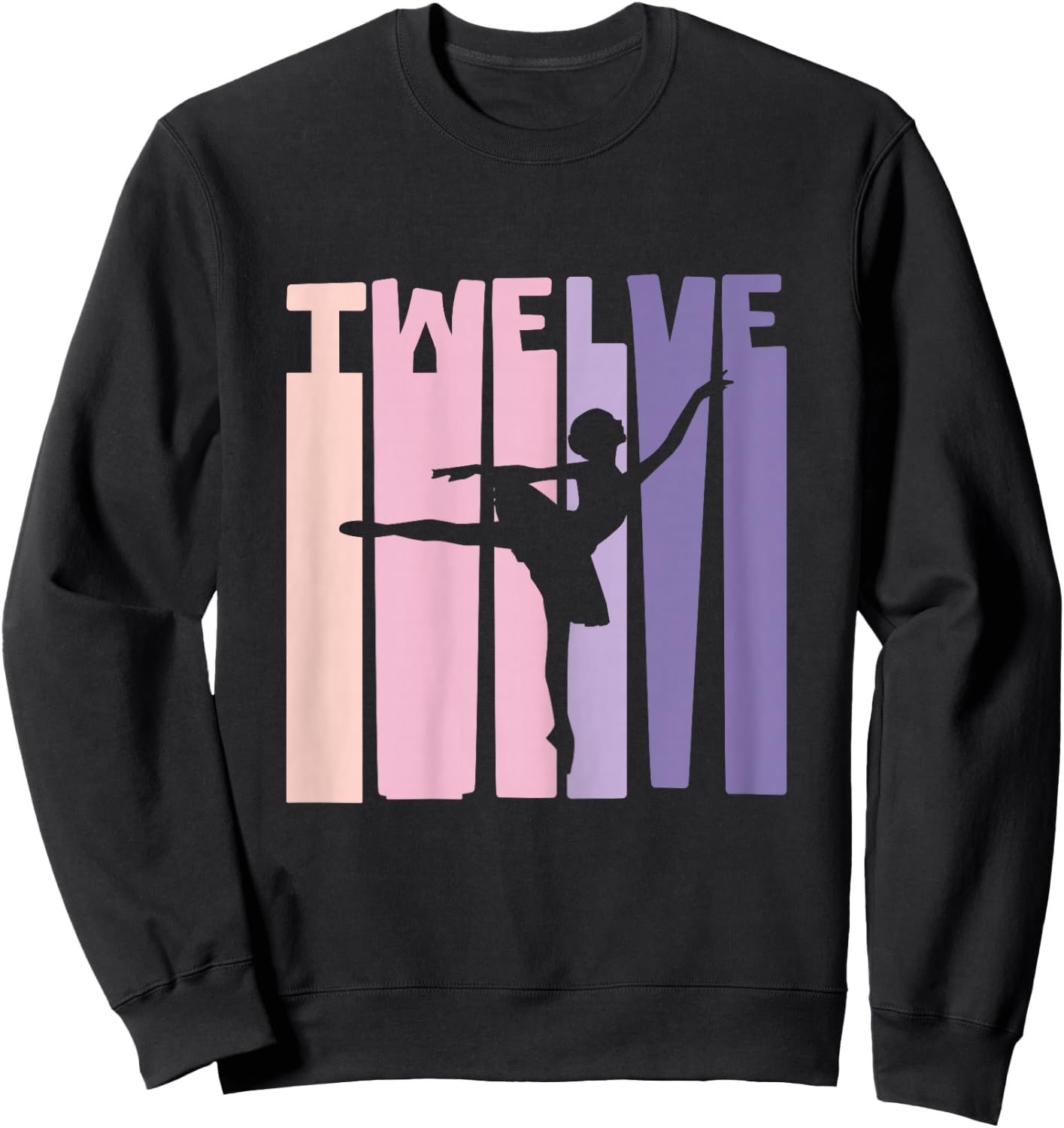 12th Birthday Gift Ballet Dancer 12 Years Ballerina Sweatshirt - Sweatshirt | Black