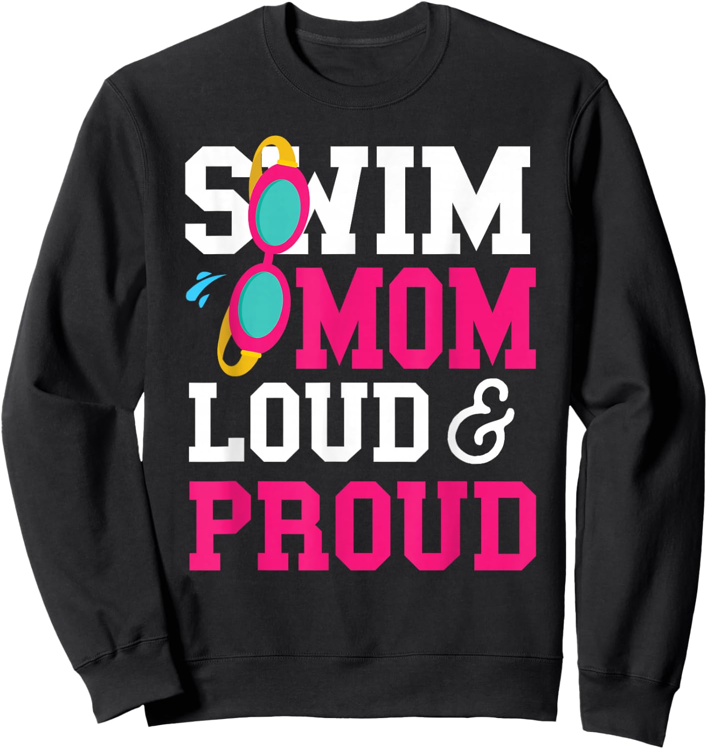 Swimming Swimmer Swim Mom Sweatshirt - Sweatshirt | Black