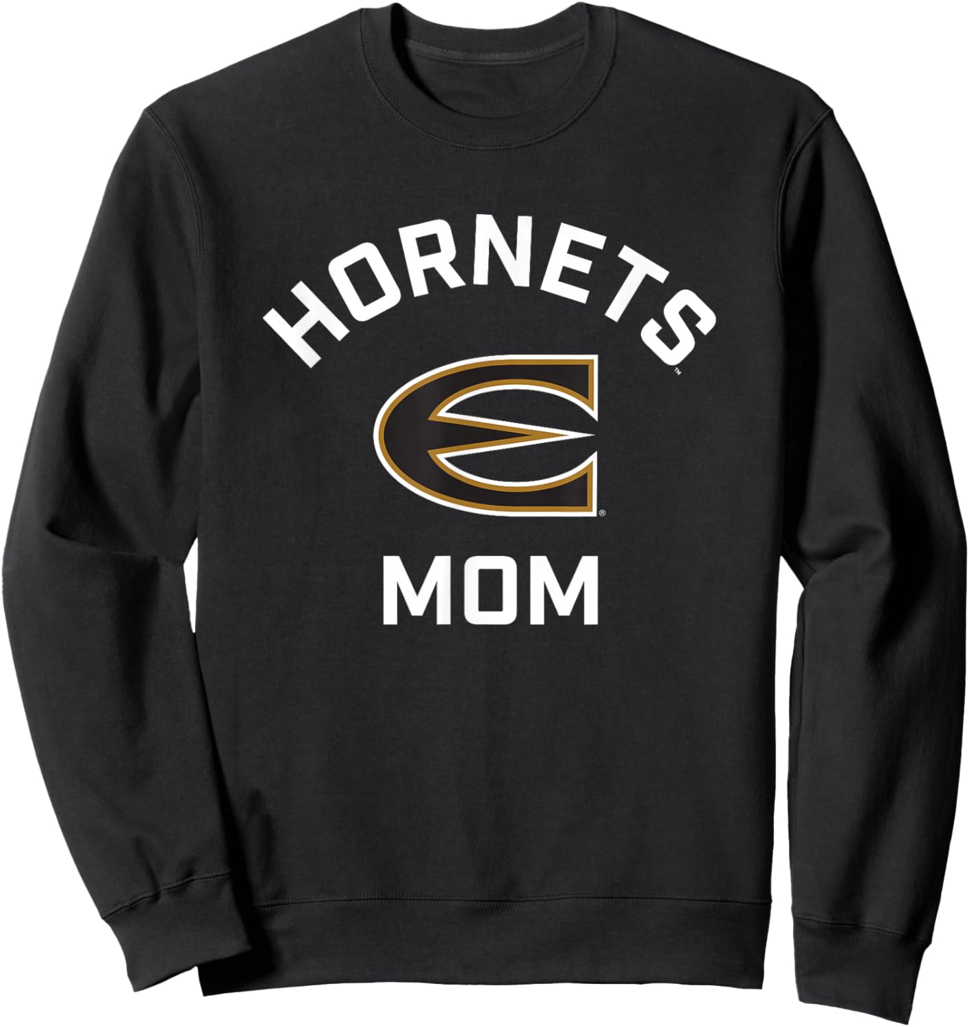 Emporia State University ESU Hornets Arched Mom Sweatshirt - Sweatshirt | Black