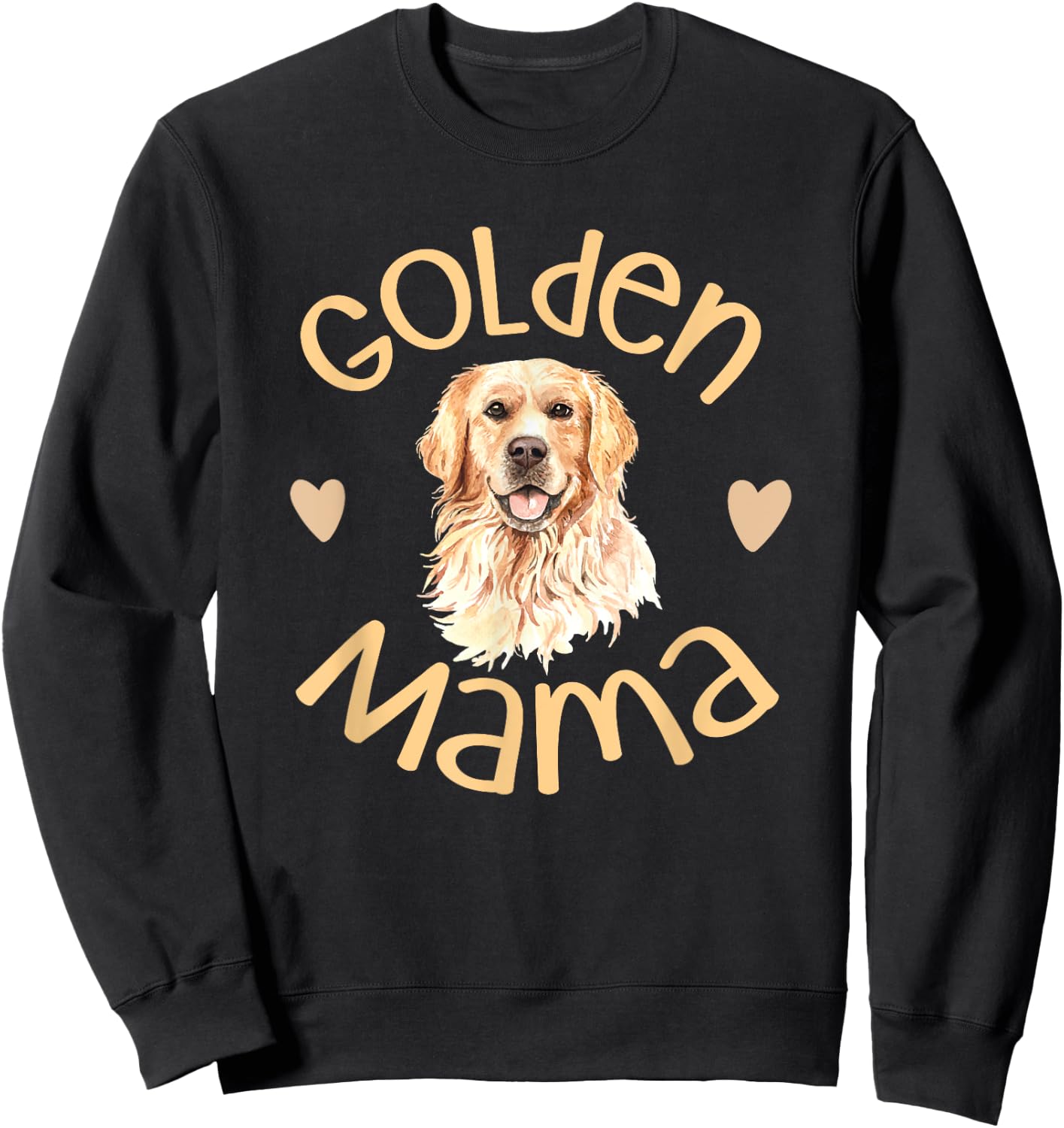 Golden Mama Cute Golden Retriever Dog Mom Pet Men Women Sweatshirt - Sweatshirt | Black