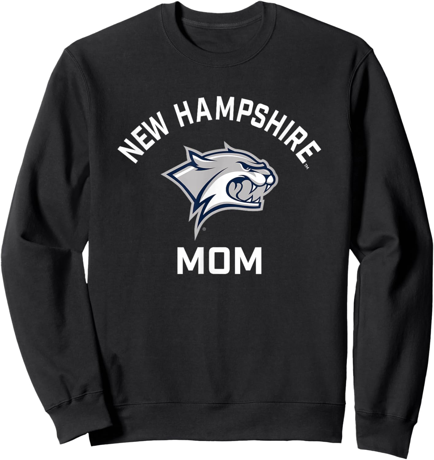 University of New Hampshire UNH Wildcats Arched Mom Sweatshirt - Sweatshirt | Black
