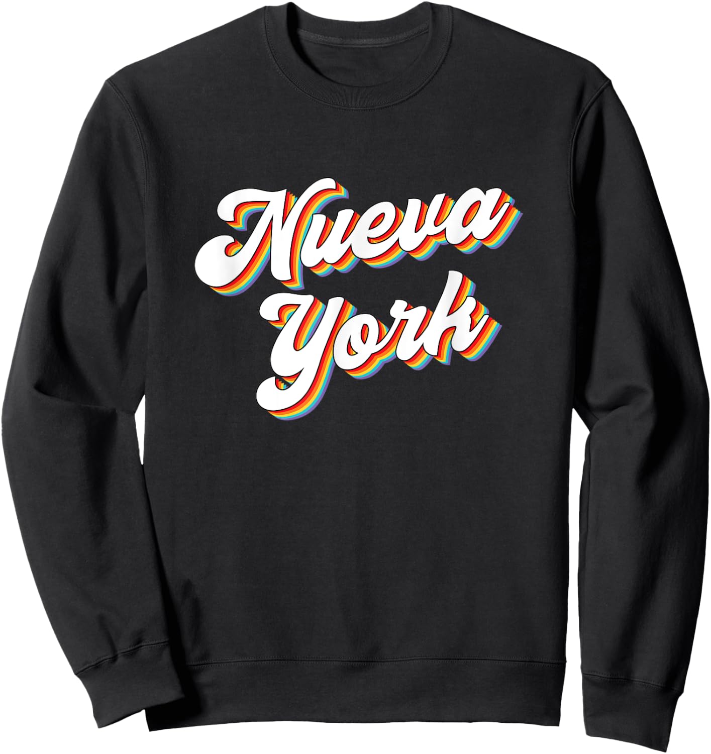 Nueva York New York City Spanish Retro Vintage Sweatshirt - Sweatshirt | Black