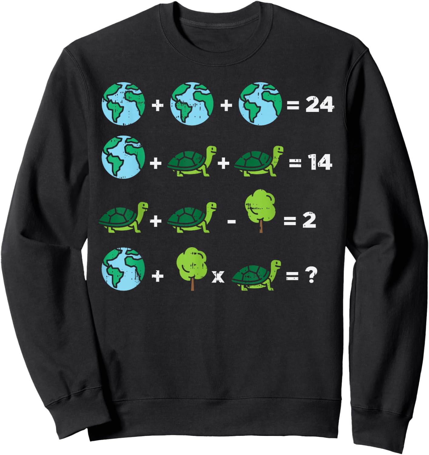Earth Day Order Of Operations Quiz Funny Math Teacher Gift Men Women Girls Kids Sweatshirt - Sweatshirt | Black