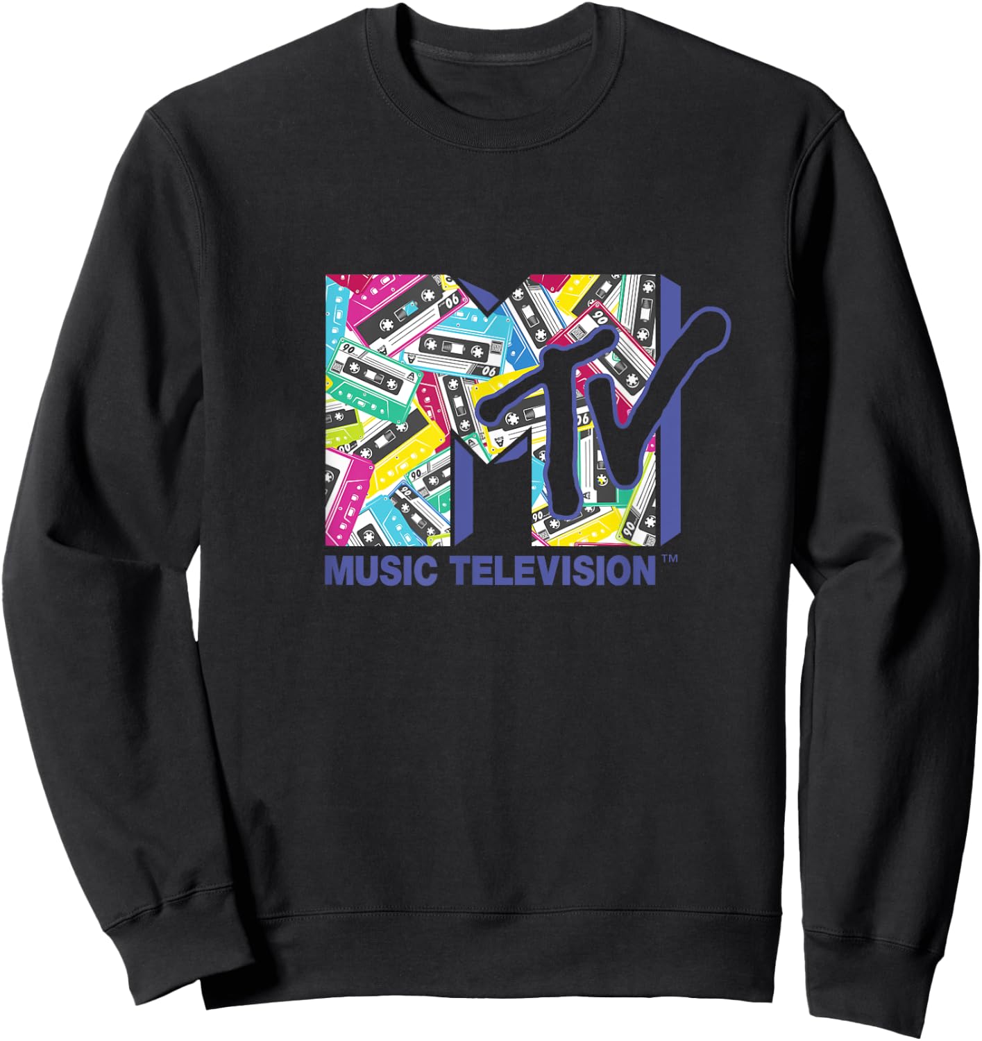 Mademark x MTV - The official MTV Logo with the classic 80s tapes Sweatshirt - Sweatshirt | Black