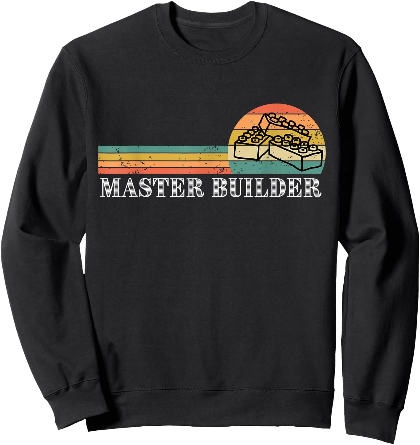 Master Builder - Block Building Kids & Adults Birthday Gift Small Sweatshirt - Sweatshirt | Black