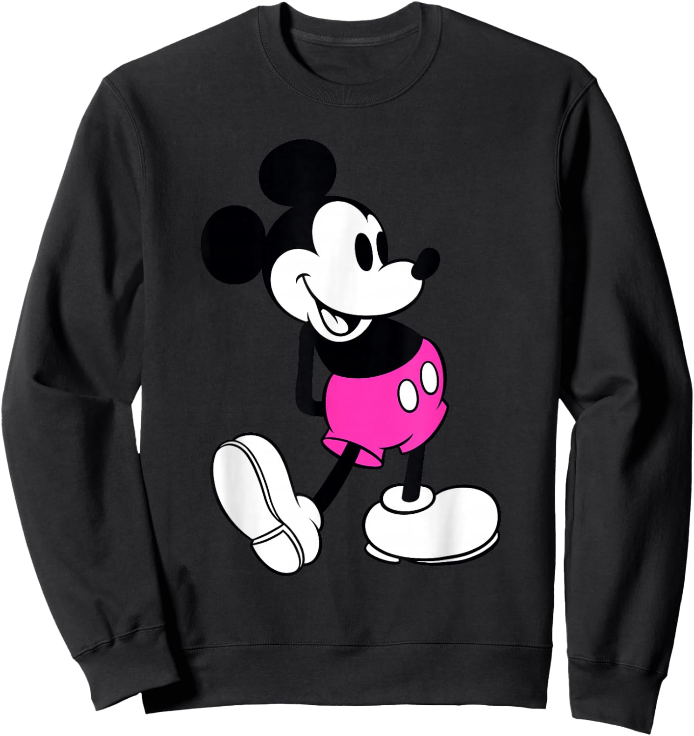 Disney - Mickey Mouse Pink Shorts Sweatshirt - Sweatshirt | Black
