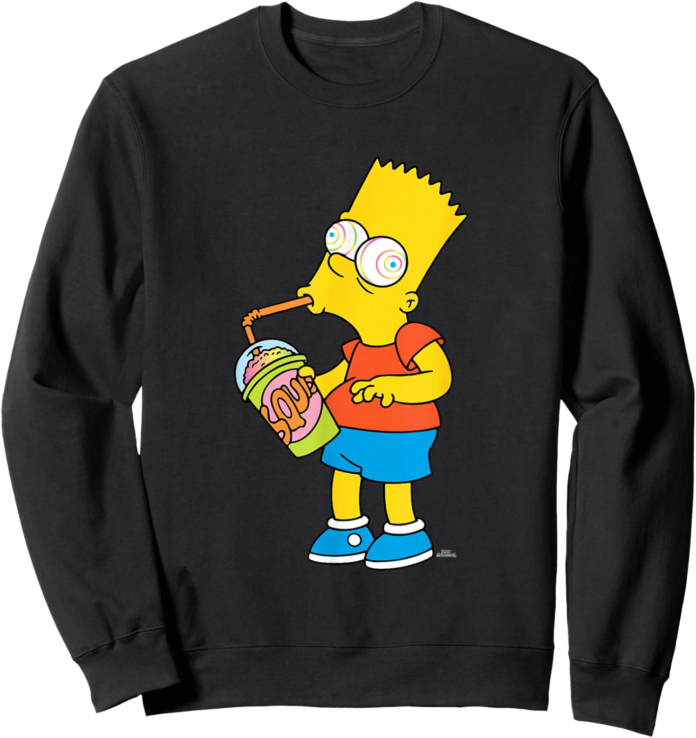 The Simpsons Bart Simpson Squishee Brain Freeze Sweatshirt - Sweatshirt | Black