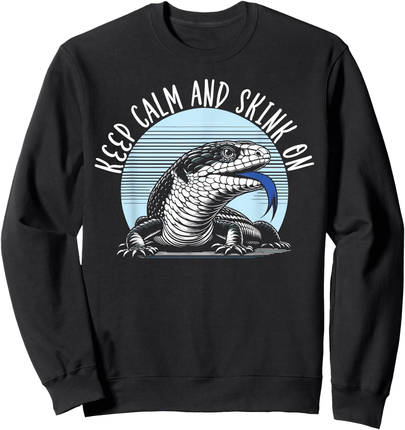 Blue Tongue Skink Lizard Lover Reptile Herpetology Sweatshirt - Sweatshirt | Black