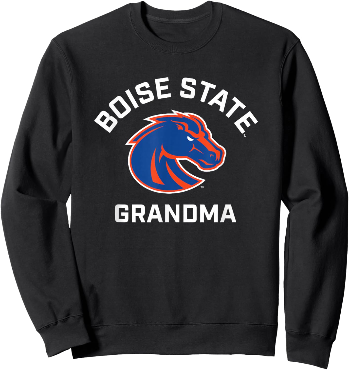 Boise State University BSU Broncos Arched Grandma Sweatshirt - Sweatshirt | Black