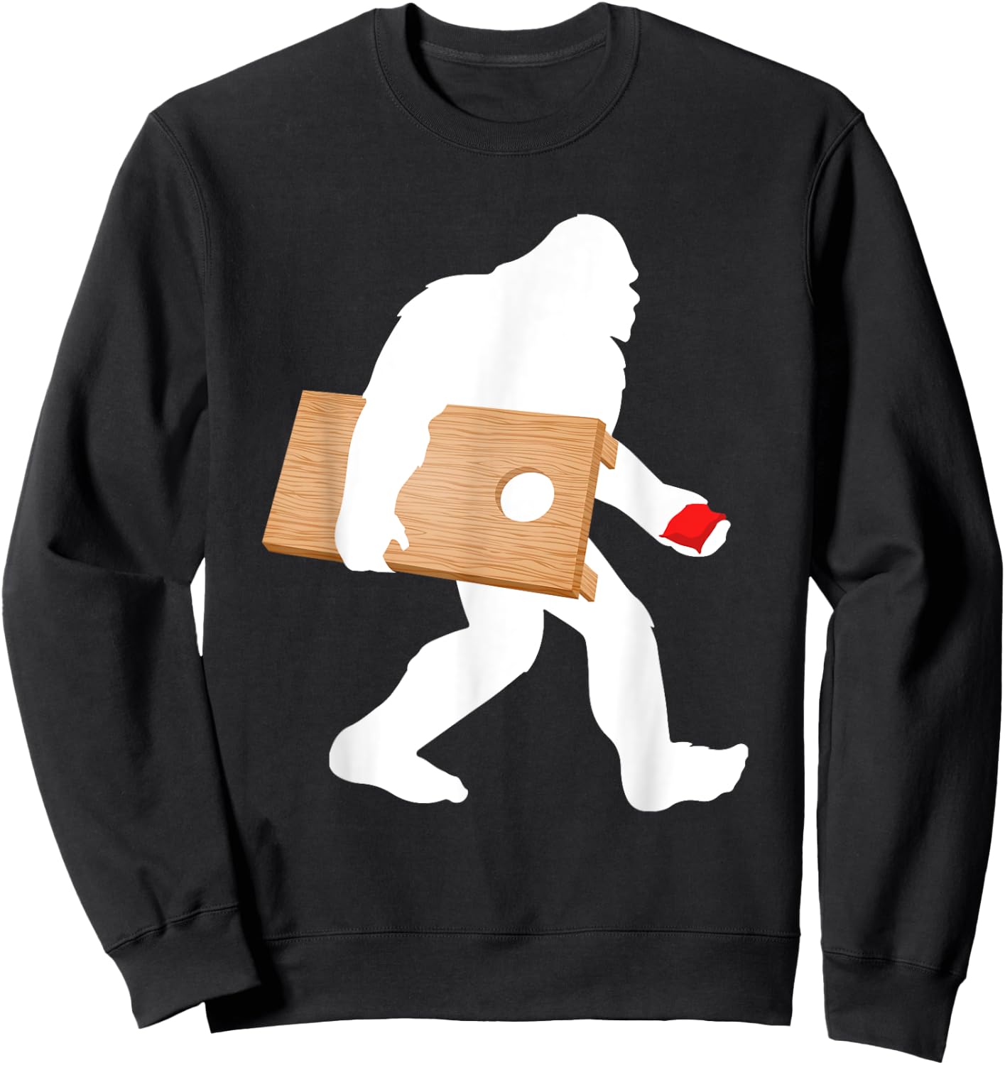 Funny Cornhole Art Women Cornhole Players Lawn Game Sweatshirt - Sweatshirt | Black