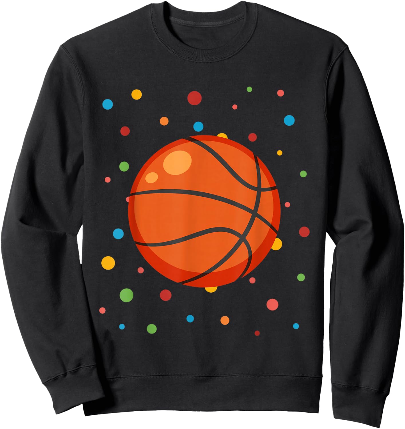 Dot Day Shirt Polka Dots Basketball Kids Boy Girl Youth Sweatshirt - Sweatshirt | Black