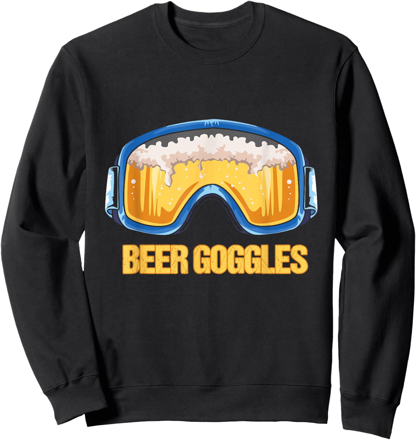 Snowboarding - Beer Goggles - Ski Mountain Sweatshirt - Sweatshirt | Black